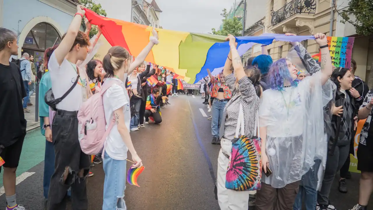 Poză de la marș