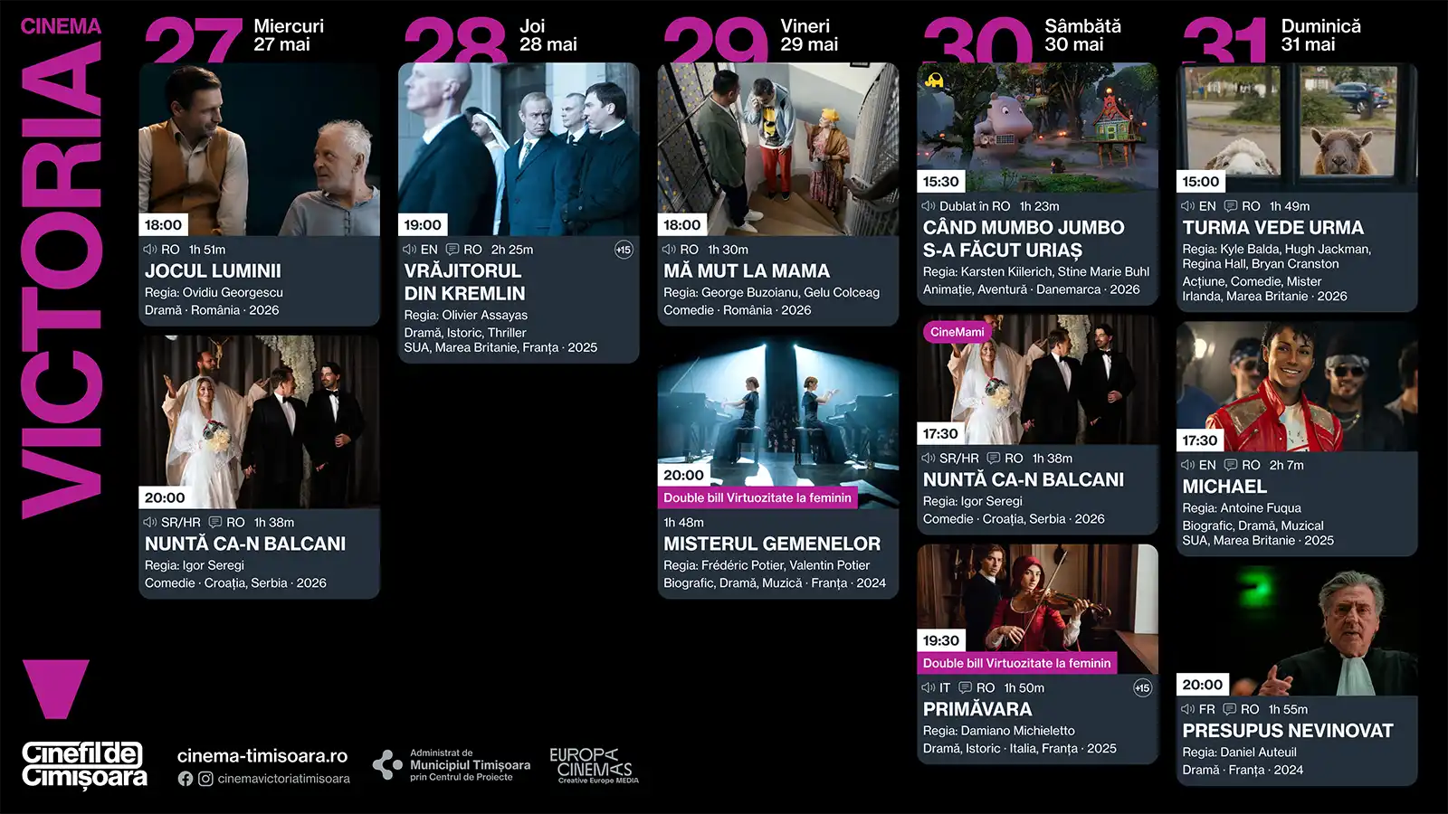 Ce filme rulează la cinema în Timișoara, săptămâna 27–31 mai