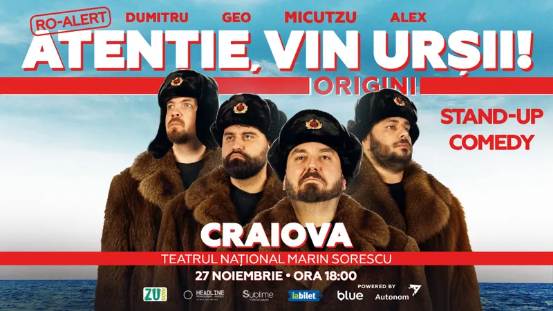 Stand-up Comedy cu Micutzu, Geo Adrian & George Dumitru - “Atentie, vin ursii!”