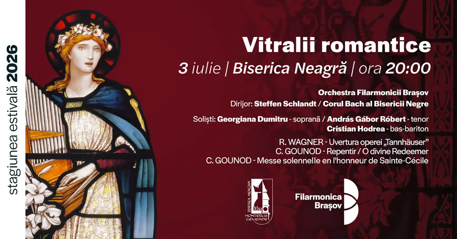 &bdquo;Vitralii romantice&rdquo; - Concert-eveniment, vineri seară, &icirc;n Biserica Neagră