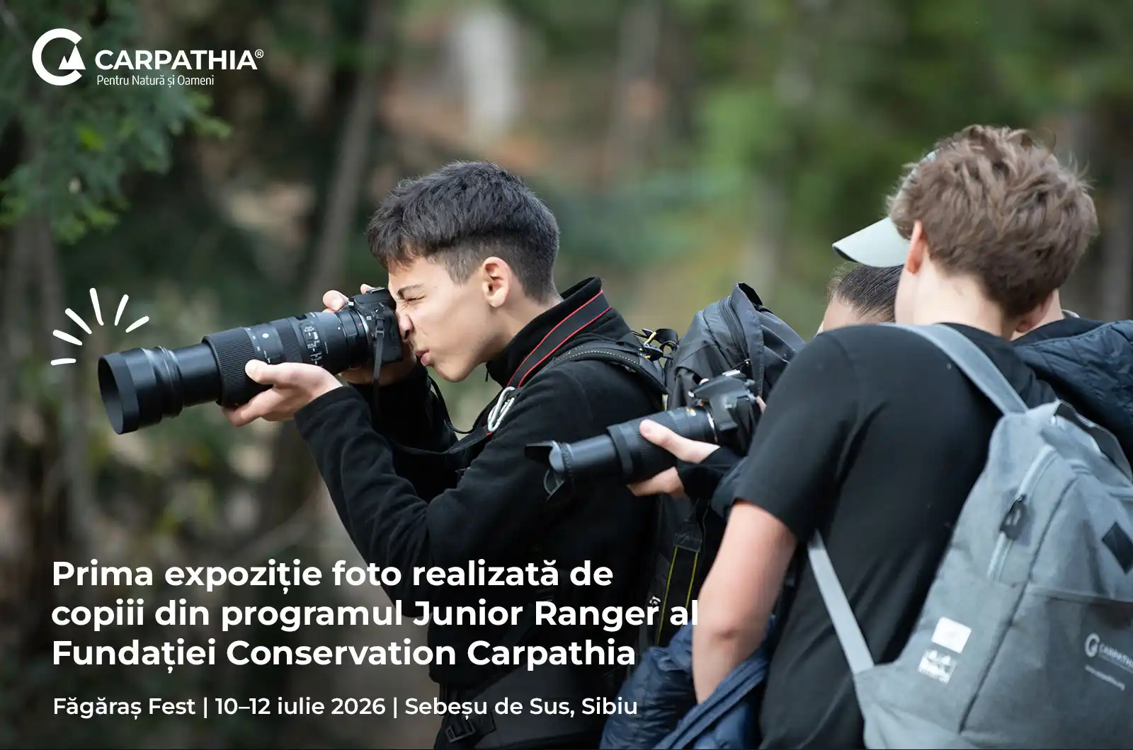 Făgăraș Fest: Prima expoziție foto realizată de copiii din programul Junior Ranger al Fundației Conservation Carpathia