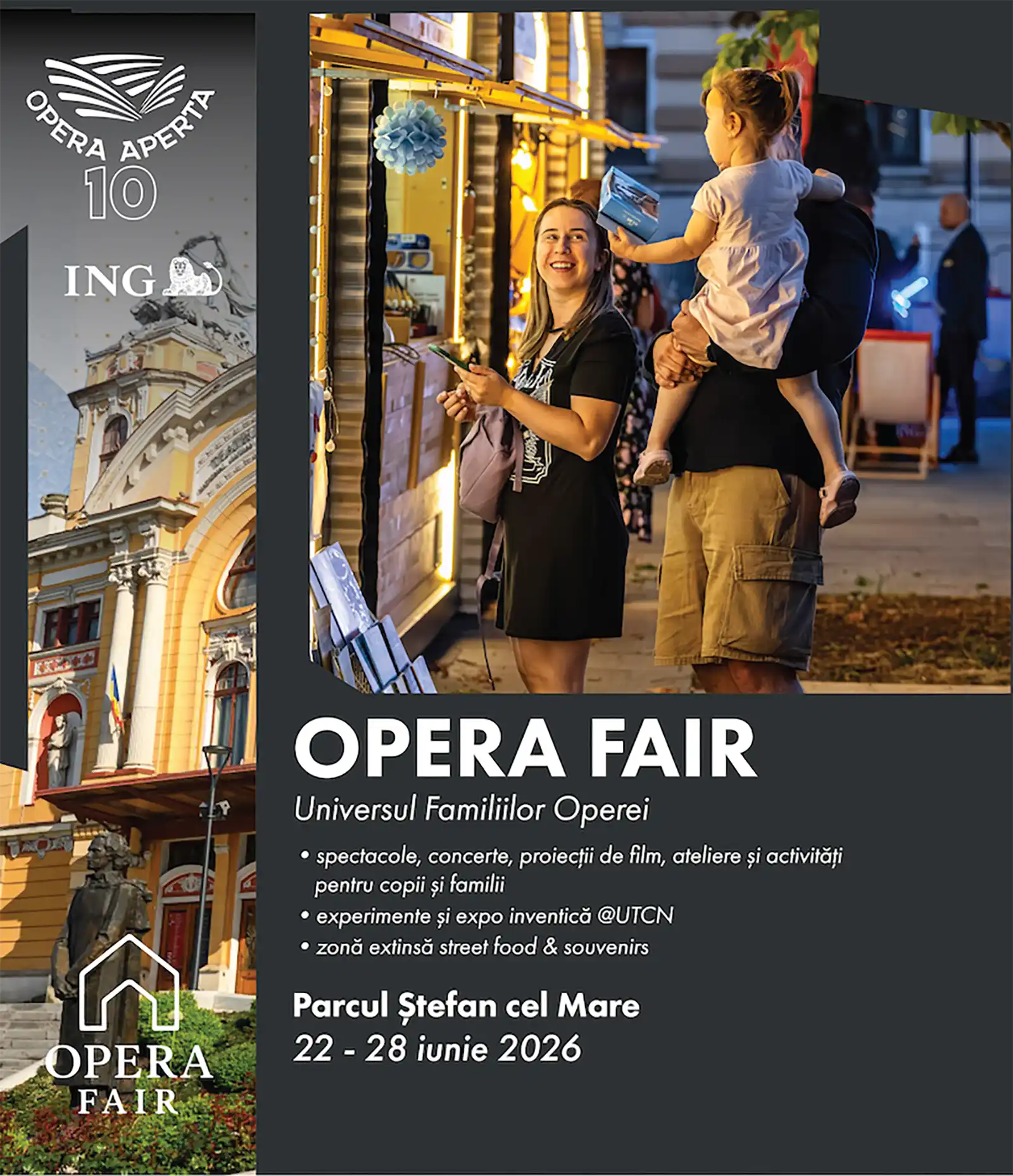 Opera Fair: 7 zile de concerte, filme în aer liber, street food, jocuri și experiențe pentru copii și familii