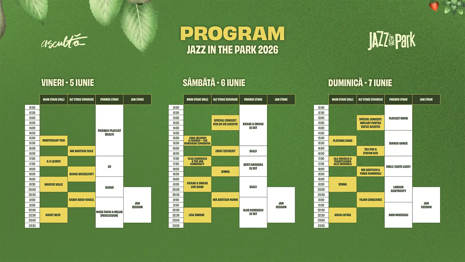 Jazz in the Park anunță programul festivalului din Cluj-Napoca
