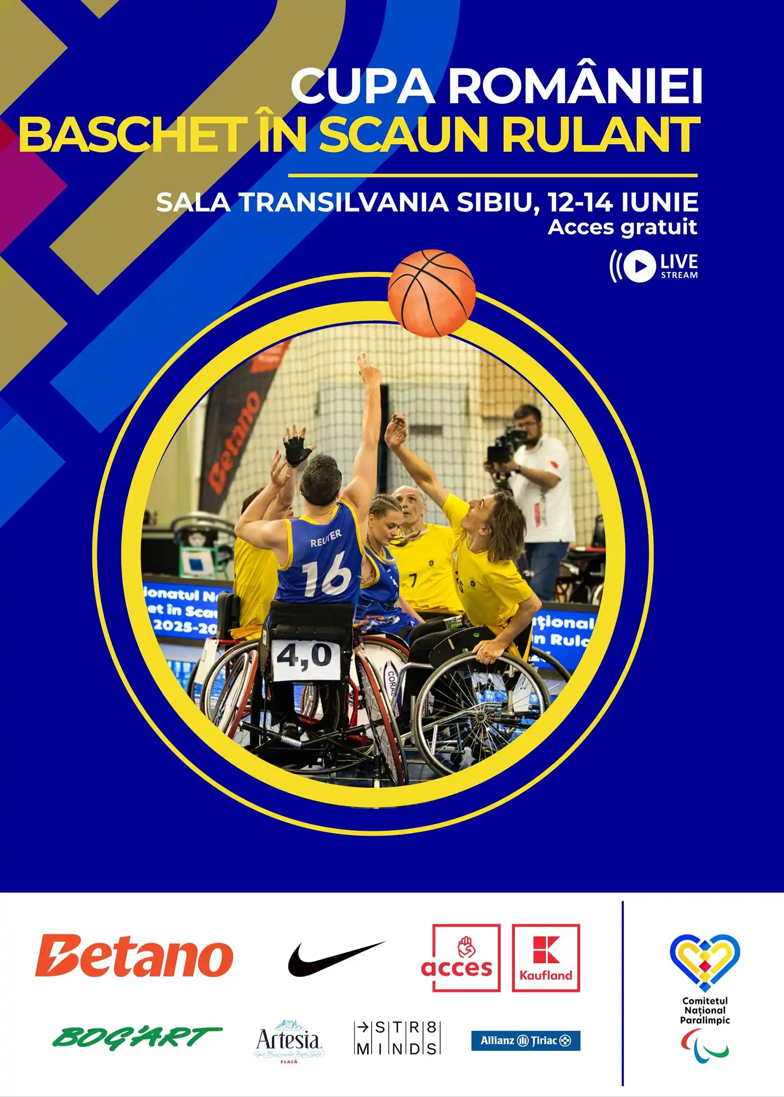 Poster Cupa Romaniei la Baschet &icirc;n Scaun Rulant