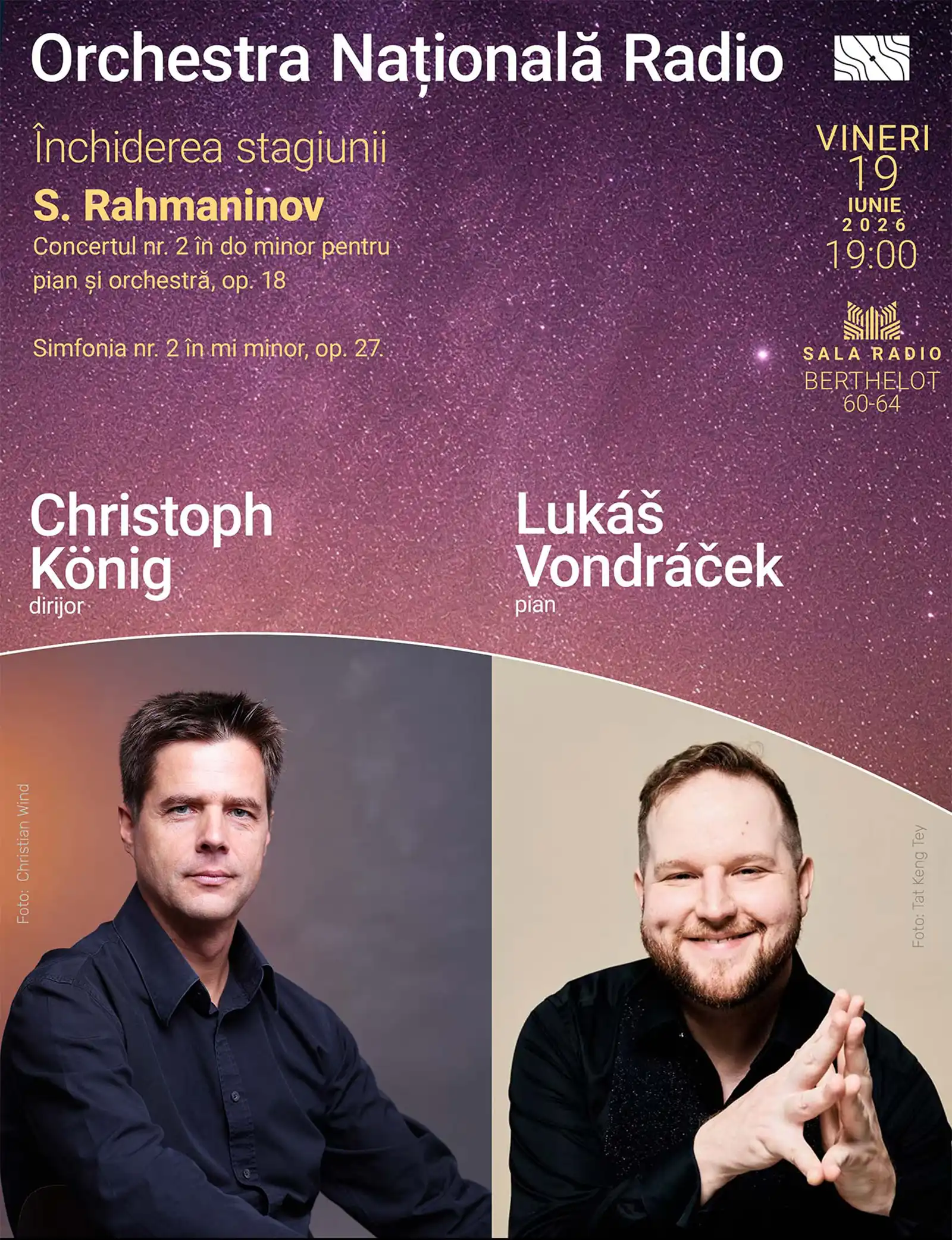 100% Rahmaninov – concert de închidere a stagiunii la Sala Radio