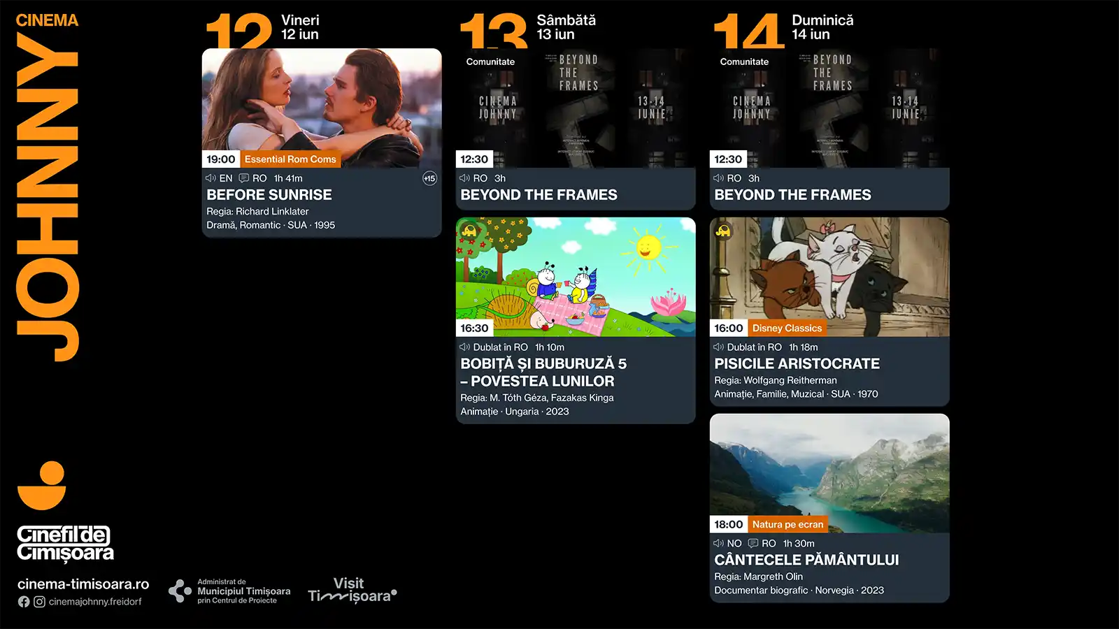Programul săptăm&acirc;nii 10 - 14 iunie de la Cinema Victoria, Cinema Timiș, Cinema Studio și Cinema Johnny