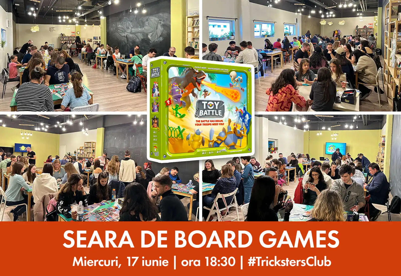 Seara de board games - Toy Battle - haos tactic cu soldati si dinozauri @ Magnolia Brașov