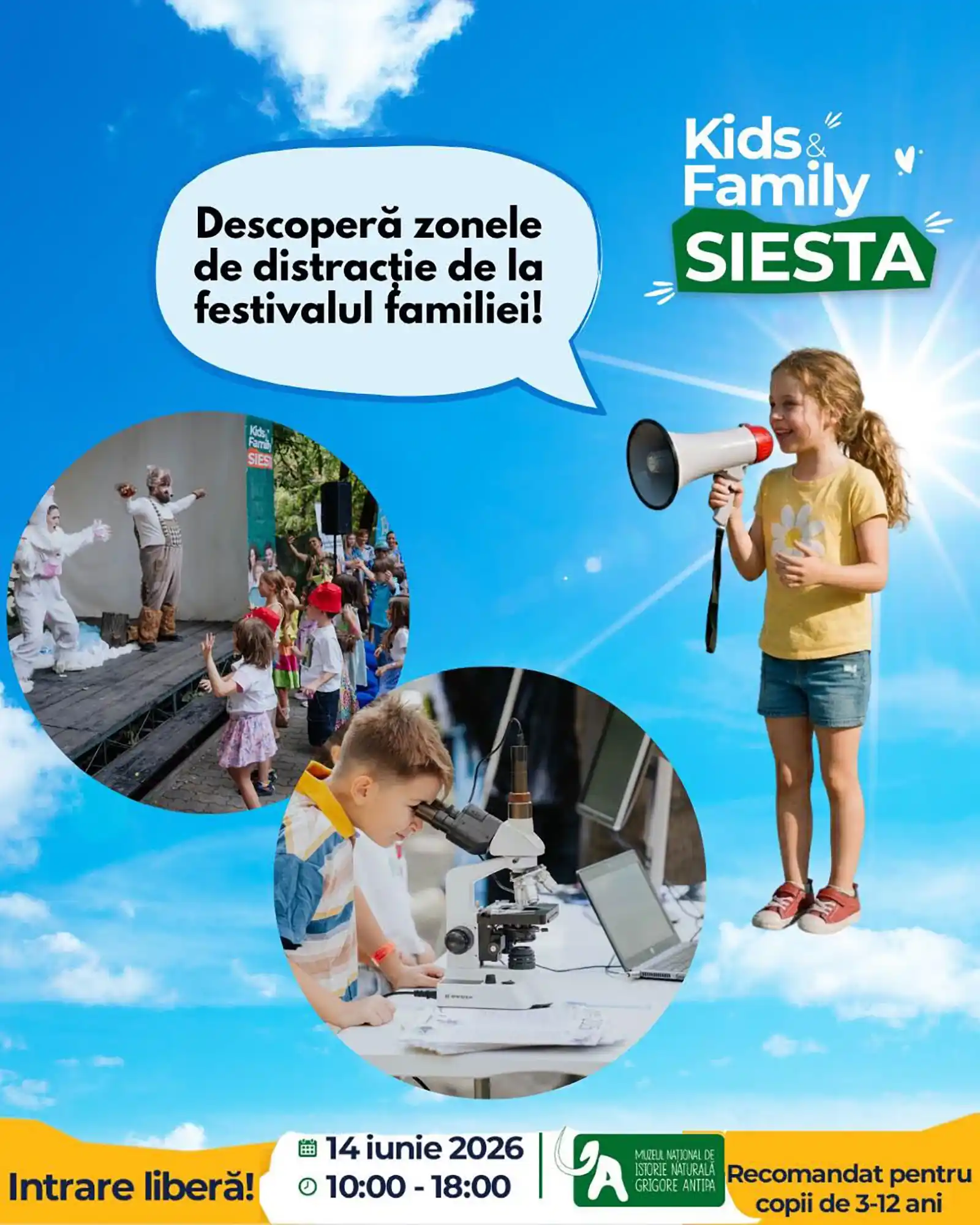 Joacă, educație și timp de calitate: Kids & Family Siesta Summer 2026 revine la Antipa