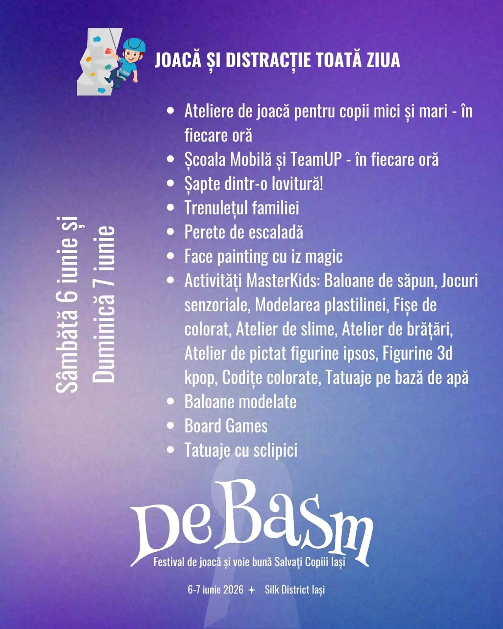 Joaca devine magie! Două zile de conectare între părinți și copii la De Basm – Festival de joacă și voie bună Salvați Copiii Iași