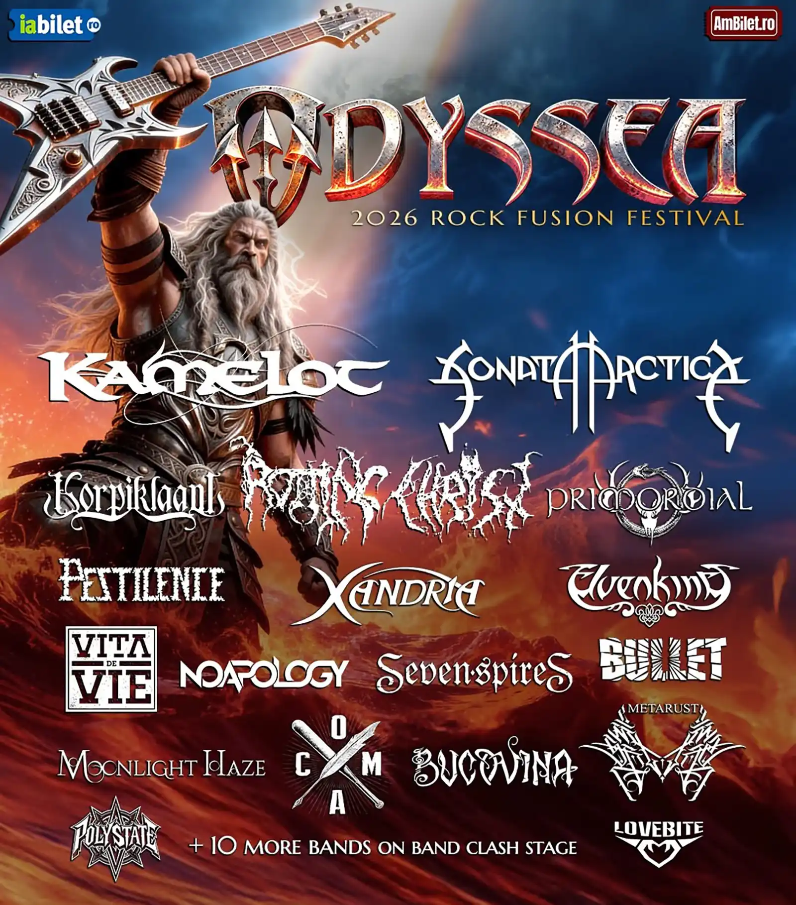 Odyssea Rock Fusion Festival, ediția a doua, are loc între 25 și 27 iunie, pe Plaja Venus din Mangalia