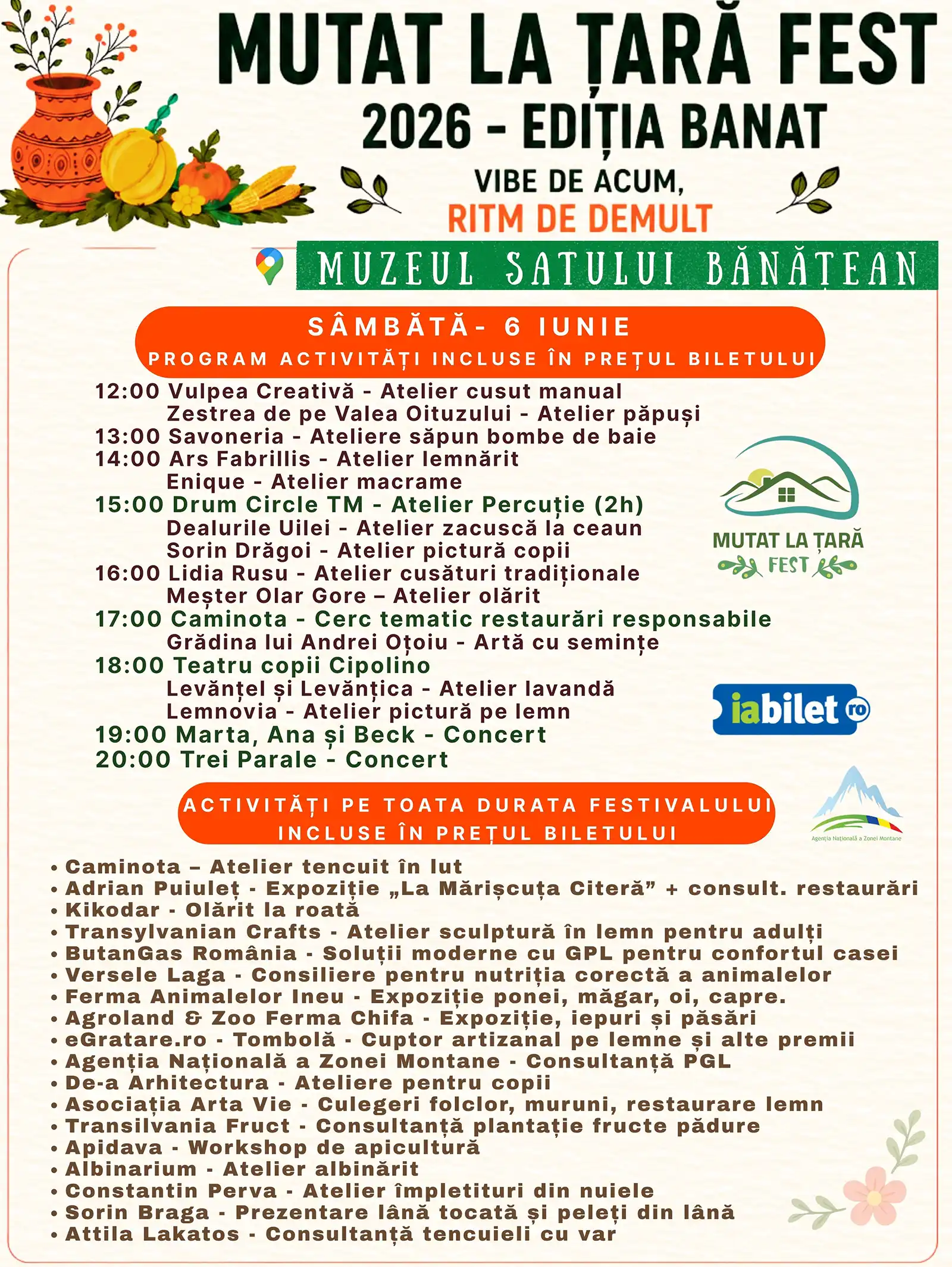 Mutat la Țară Fest ajunge la Muzeul Satului Bănățean, pe 6-7 iunie 2026