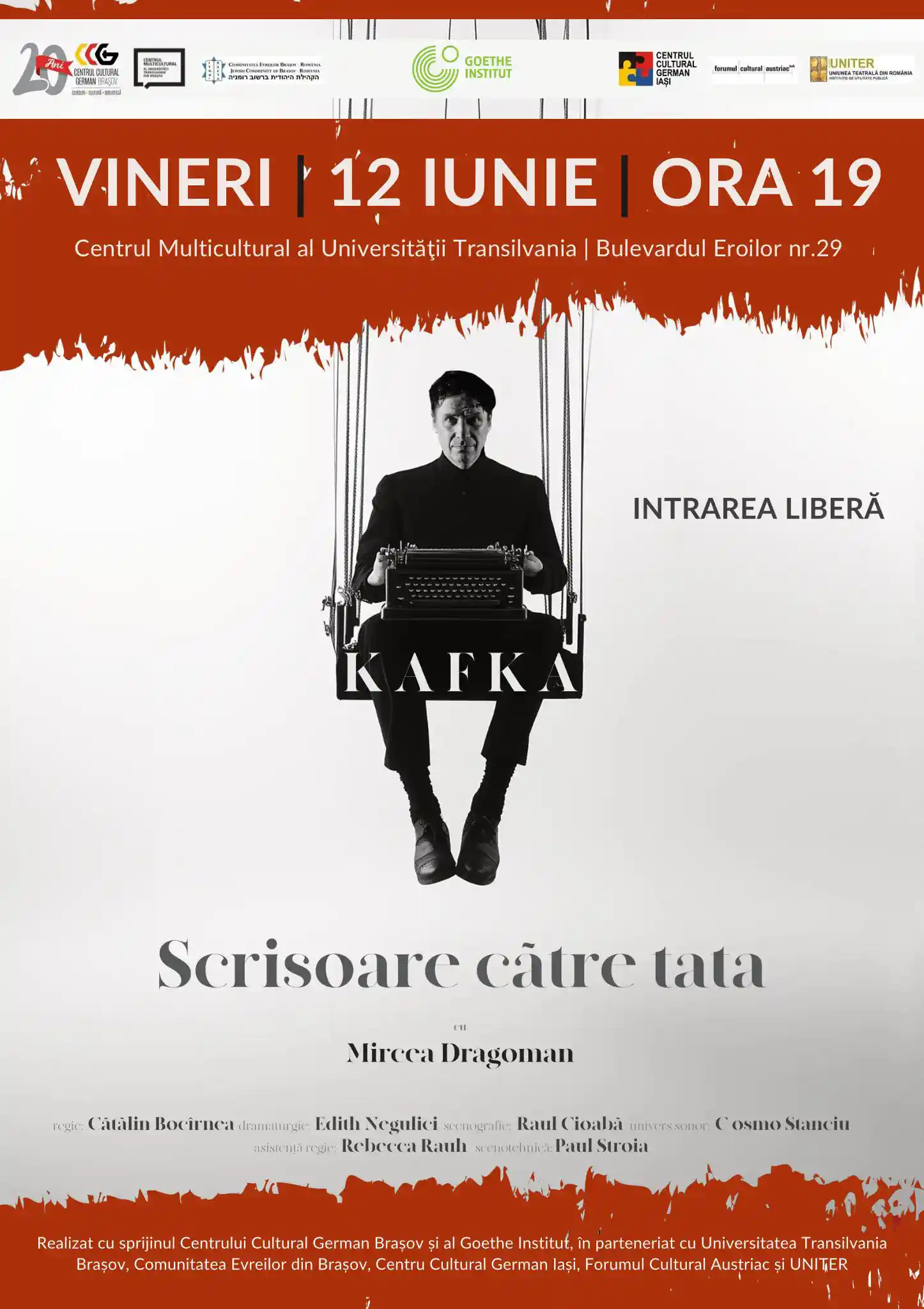 Săptămâna 8-14 iunie la Brașov: Brașov Heroes, blues la Waldkafe, Kafka pe scenă și startul Cupei Mondiale