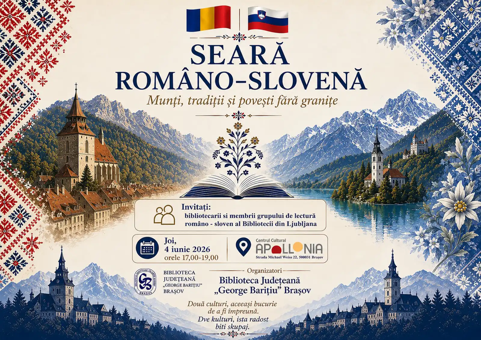 Seară culturală rom&acirc;no-slovenă la Brașov: muzică, tradiții și dialog &icirc;ntre două culturi