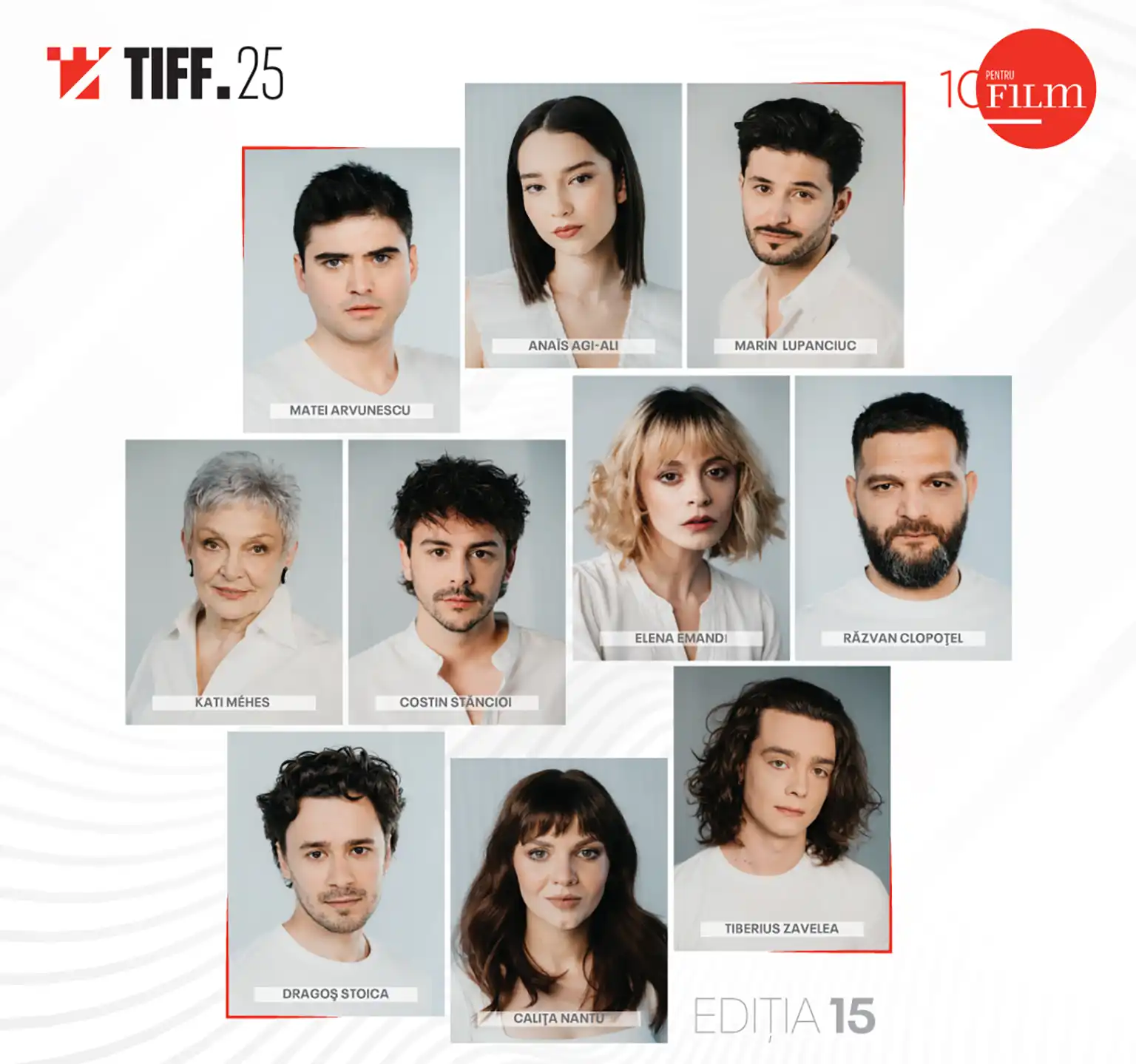 TIFF.25 prezintă actori din programul 10 pentru FILM