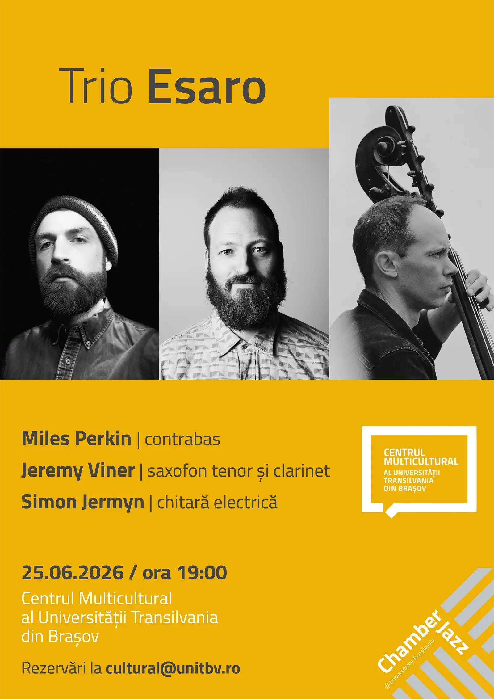 Trio Esaro - ultimul concert Chamber Jazz din această stagiune