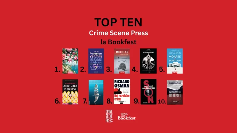 Crime Scene Press anunță topul celor mai vândute cărți de la Bookfest 2026