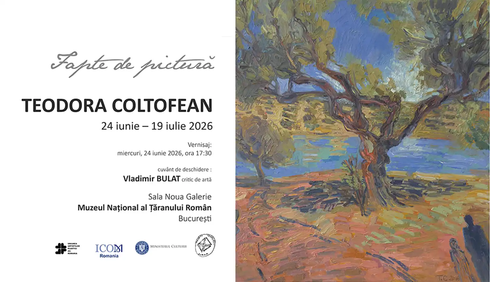 Fapte de Pictură, expoziție de Teodora Coltofean la Muzeul Național al Țăranului Român