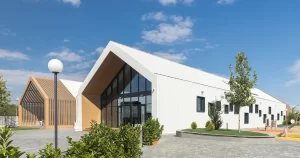 Arhitectura spațiului Little Town amenajat ca un oraș în miniatură