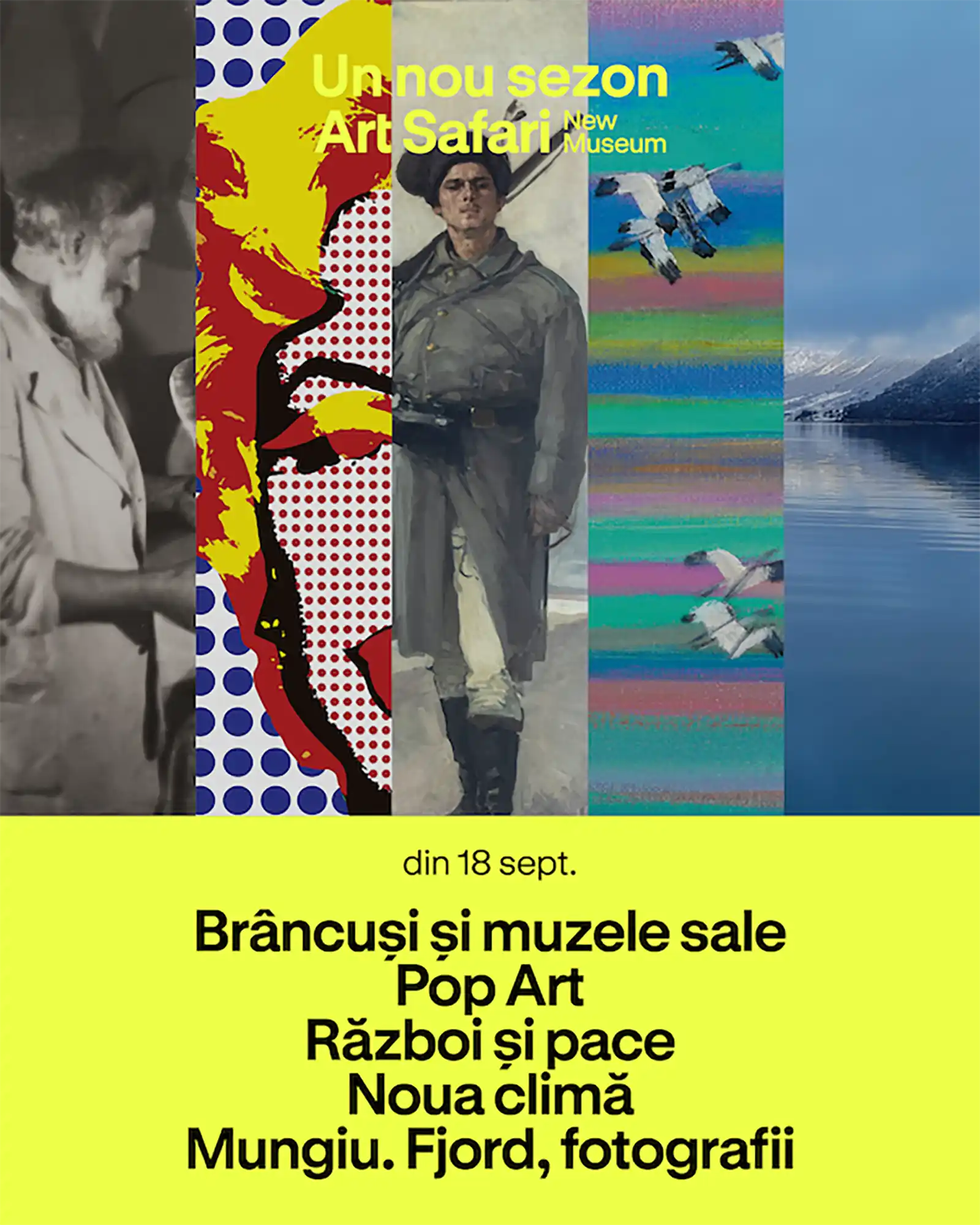 Art Safari New Museum anunță expoziții de excepție în cel de-al doilea sezon din 2026: Brâncuși și muzele sale, Pop Art, Război și pace