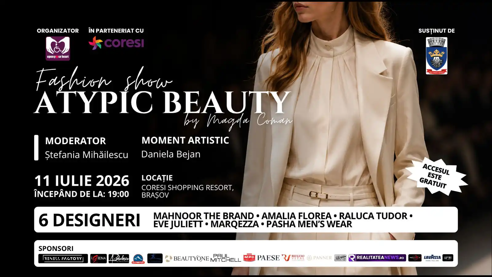 Atipic Beauty transformă Coresi Shopping Resort într-o scenă a autenticității, eleganței și incluziunii