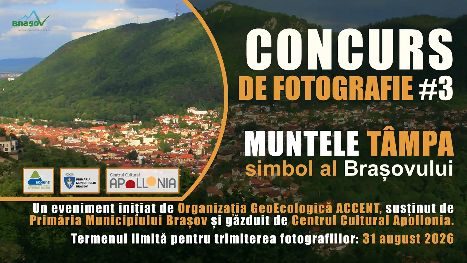 Înscrierile la concursul de fotografie „Muntele Tâmpa – simbol al Brașovului” continuă până la 31 august 2026