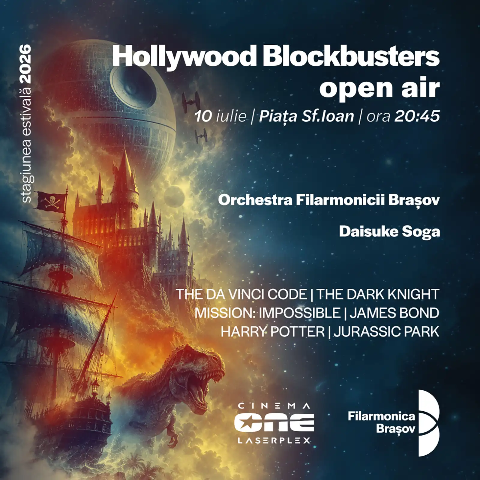 Filarmonica Brașov: concerte estivale cu muzică de film și ecouri japoneze