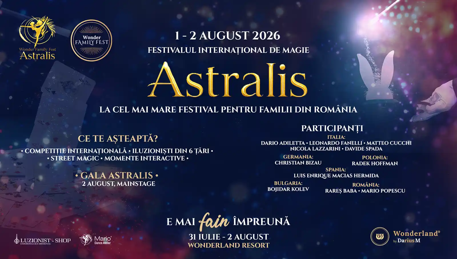 PREMIERĂ: Competiție internațională de magie în timpul celui mai mare festival pentru familii