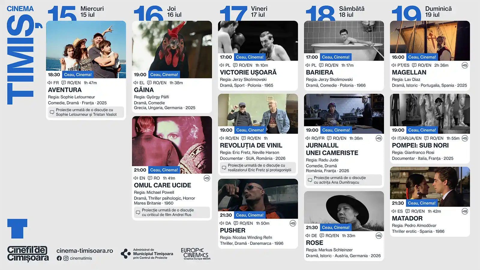 Ceau, Cinema! ajunge la a 13-a ediție - programul complet, 15-19 iulie