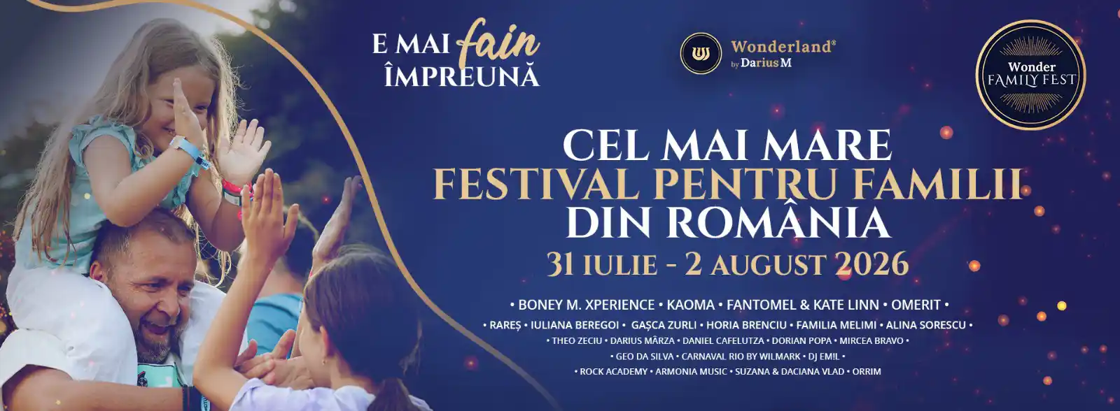 Wonder Family Fest: Numărătoarea inversă pentru cel mai mare festival pentru familii din Rom&acirc;nia a &icirc;nceput!