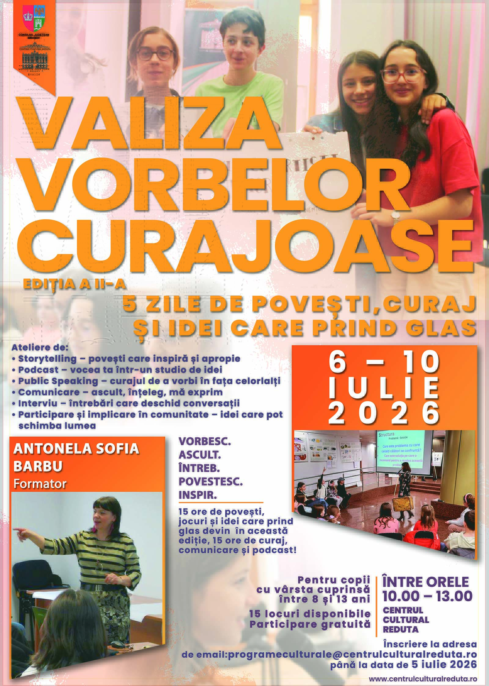 „Valiza Vorbelor Curajoase” revine la Centrul Cultural Reduta
