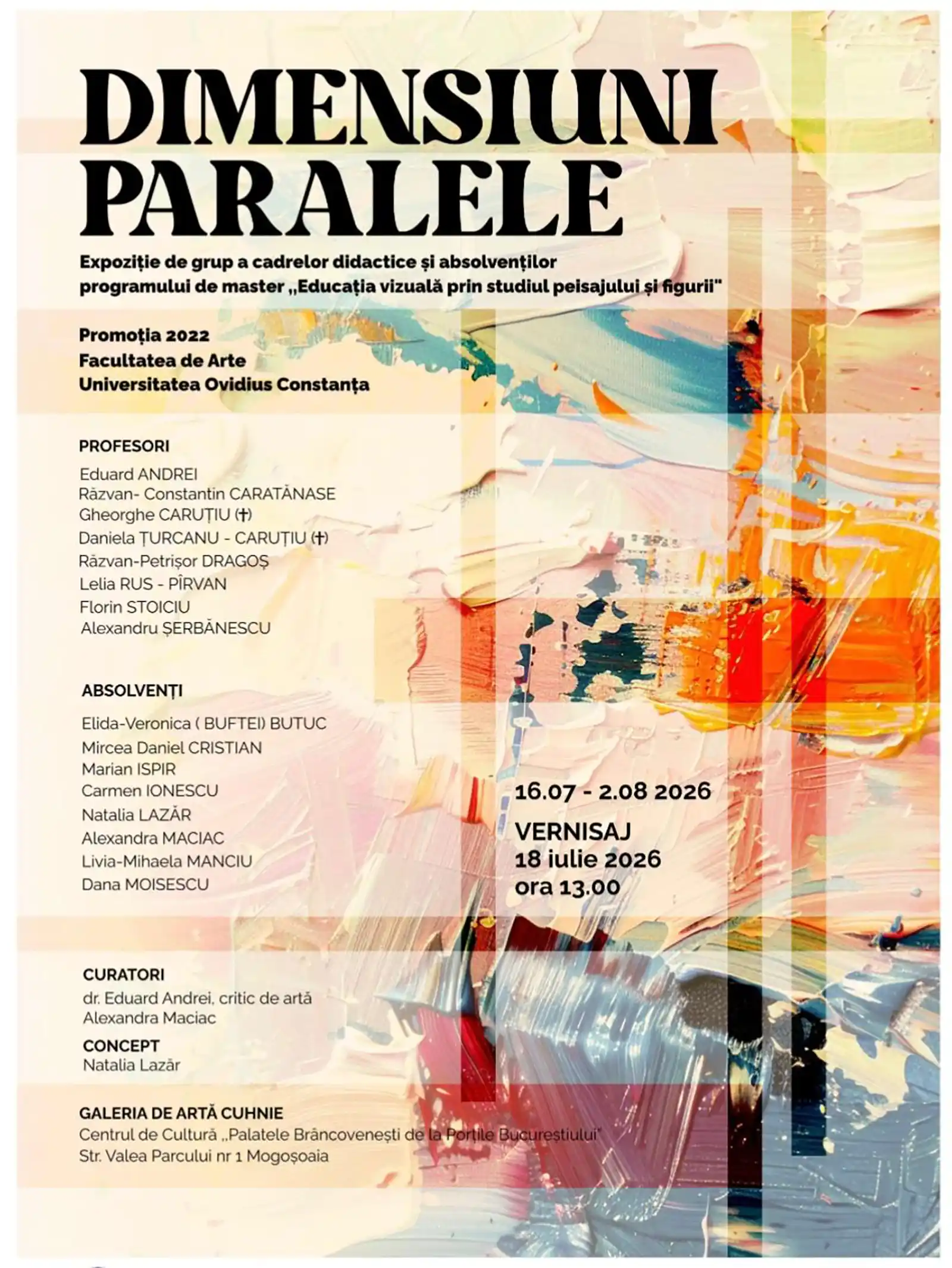 Expoziția „Dimensiuni paralele” la Palatele Brâncovenești