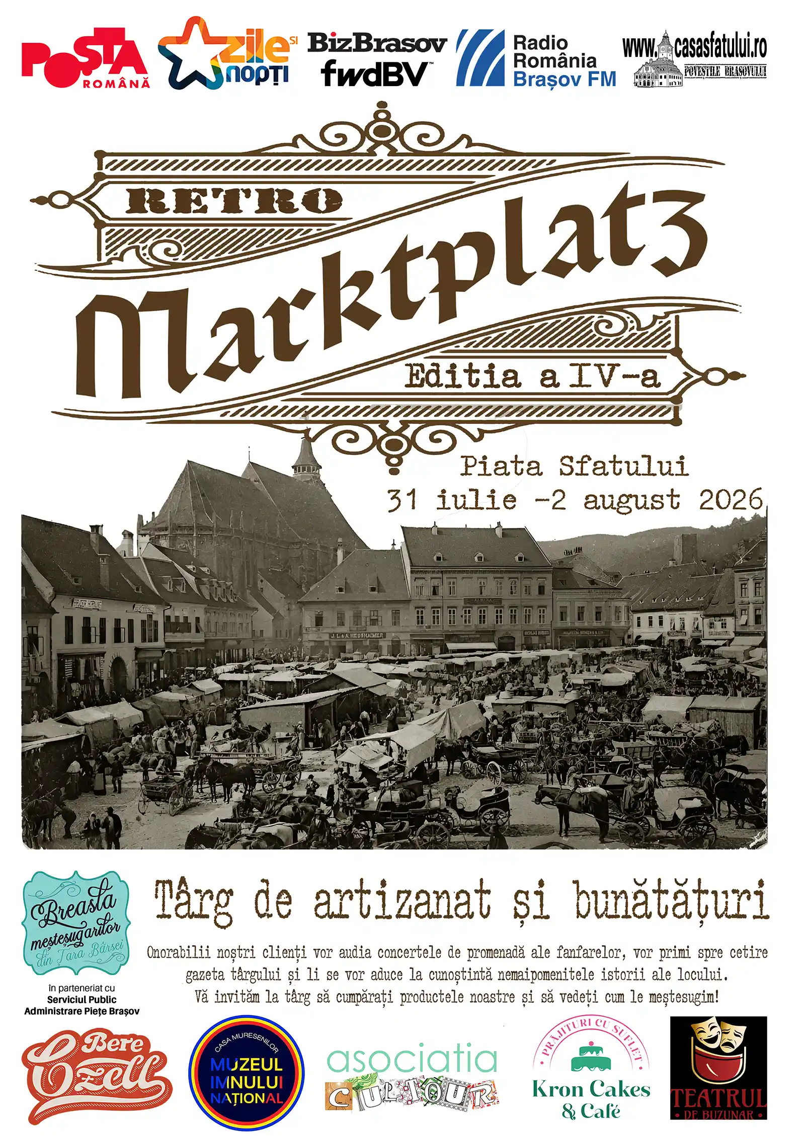 Retro Marktplatz: te invităm să trăiești Brașovul bunicilor noștri