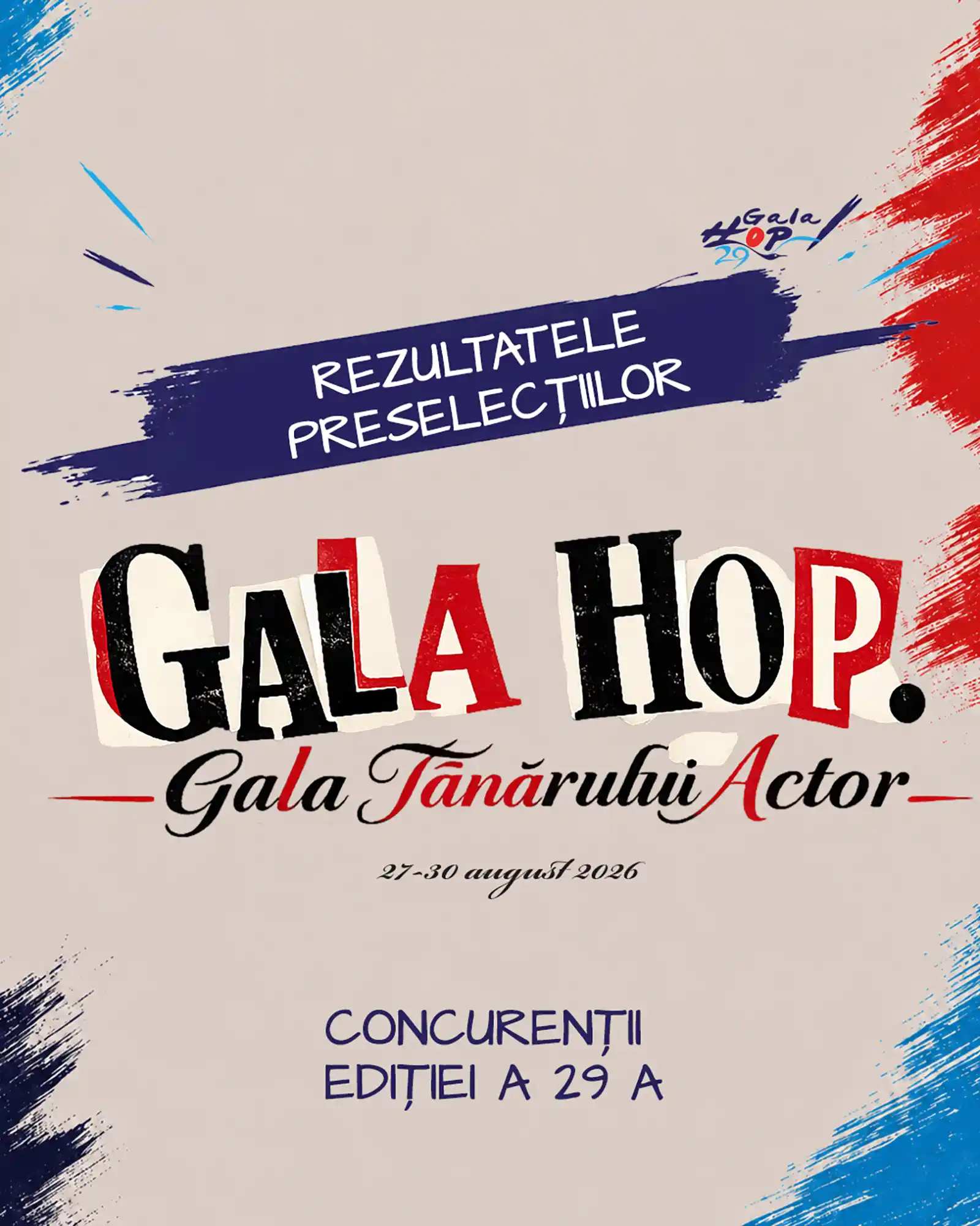 Câștigătorii preselecției pentru Gala HOP. Gala Tânărului Actor 2026