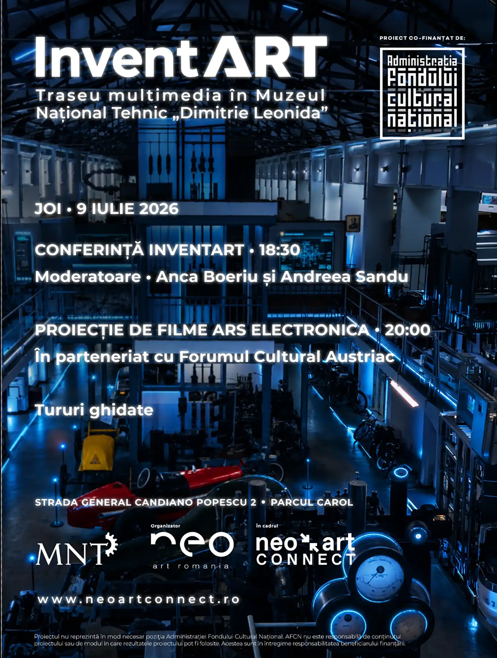 InventART aduce arta, tehnologia și patrimoniul tehnic în dialog la Muzeul Național Tehnic „Dimitrie Leonida”