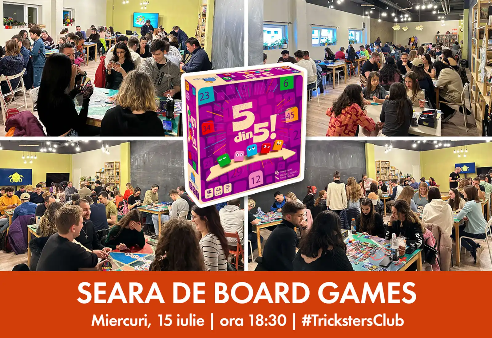 Seara de board games - 5 din 5! - Lansare joc @ Magnolia Brașov
