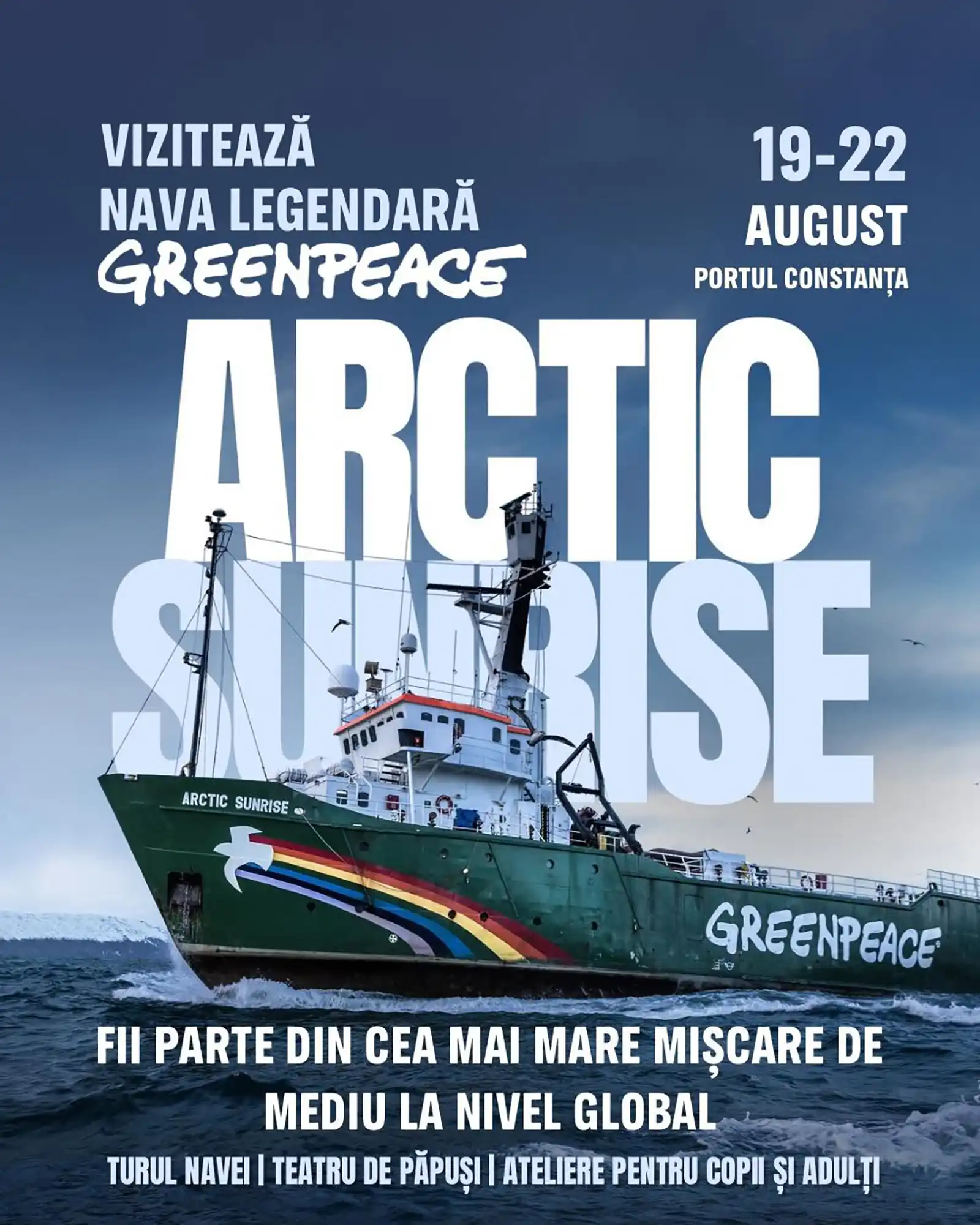 O altfel de experiență pe litoral: Legendara navă spărgătoare de gheață Arctic Sunrise revine &icirc;n Constanța