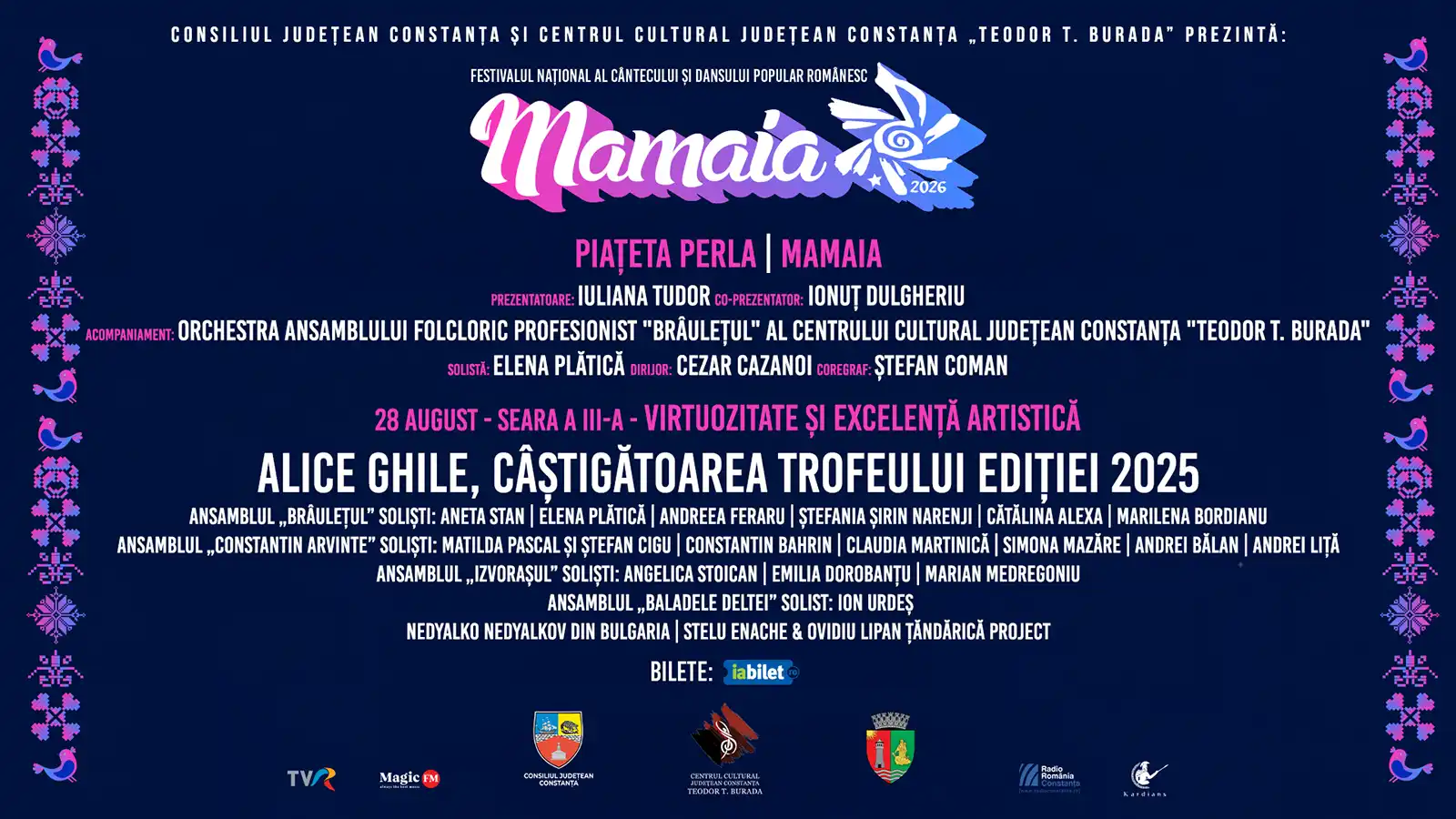 Festivalul Mamaia 2026 continuă cu trei seri dedicate cântecului și dansului popular românesc