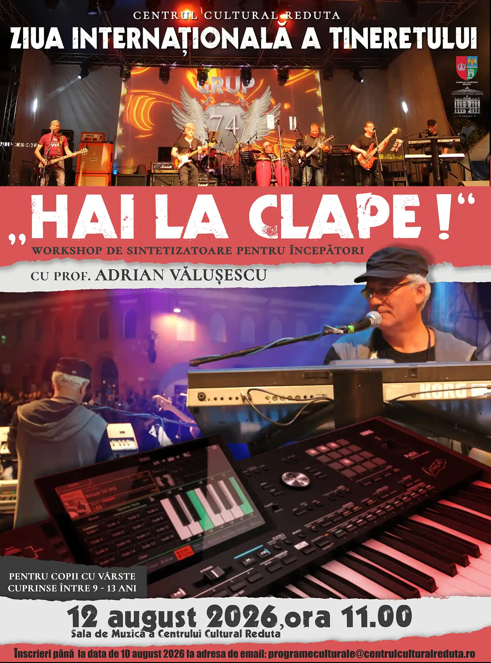 „Hai la clape!” – atelier de sintetizatoare pentru copiii pasionați de muzică, la Centrul Cultural Reduta