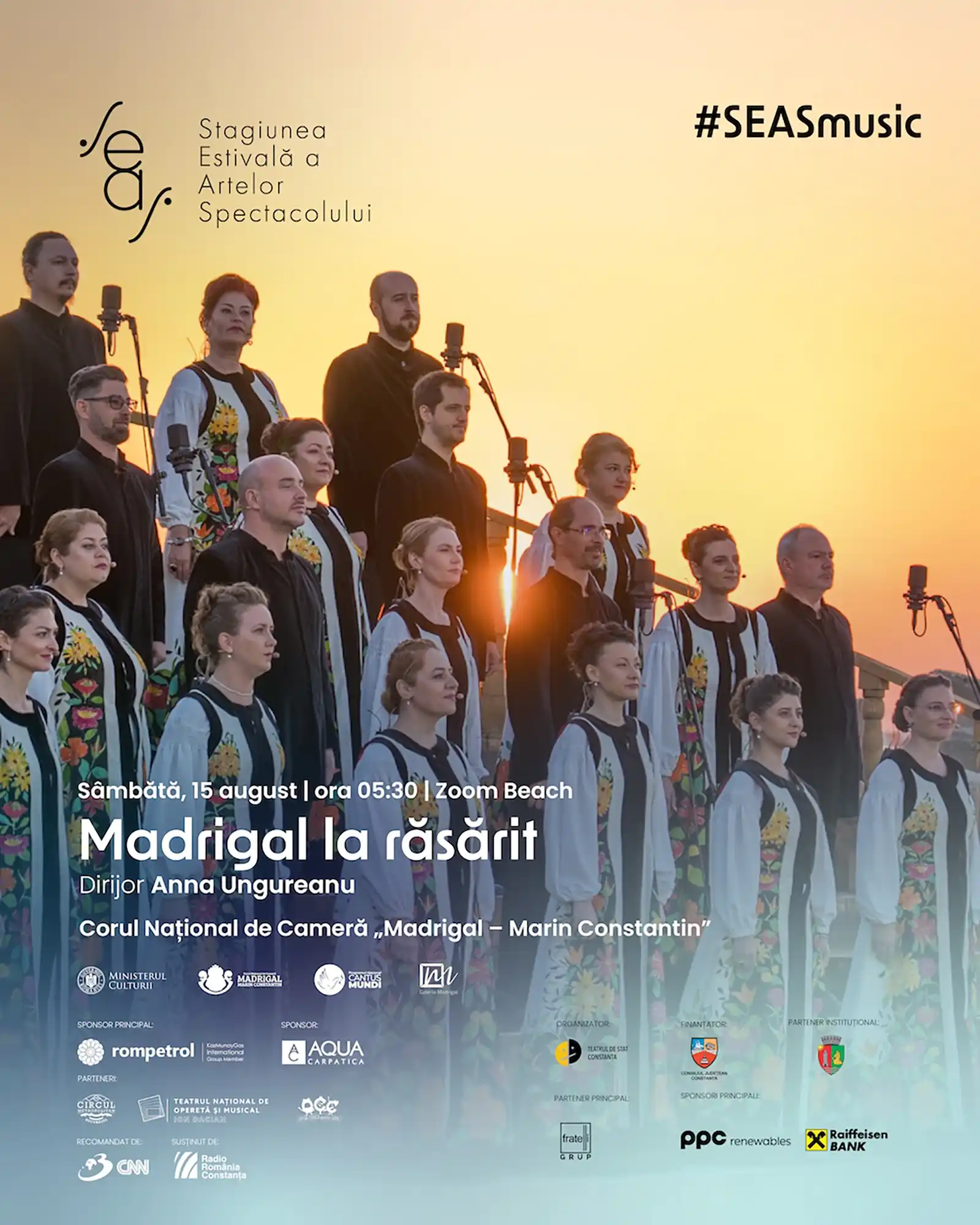 Corul Madrigal și Cantus Mundi: șapte spectacole-eveniment și invitați de marcă la SEAS 2026 Constanța