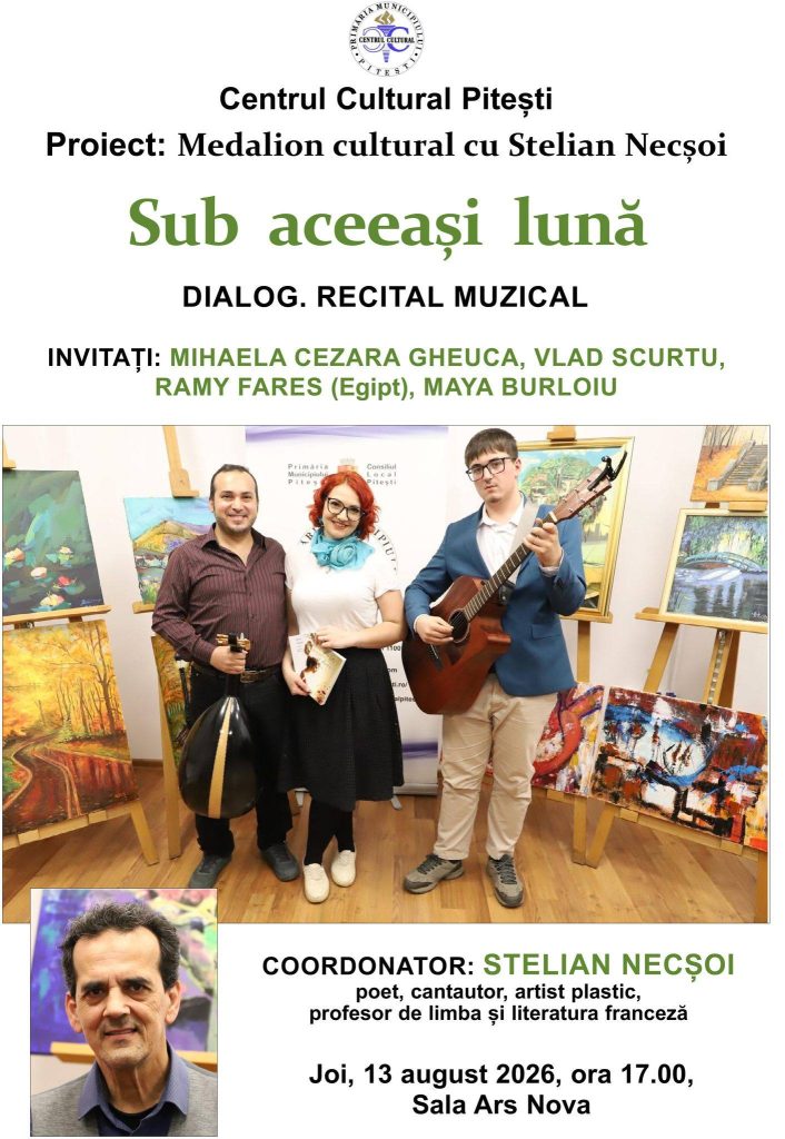 „Medalion Cultural cu Stelian Necșoi", invitați Mihaela Cezara Gheuca, Vlad Scurtu, Ramy Fares