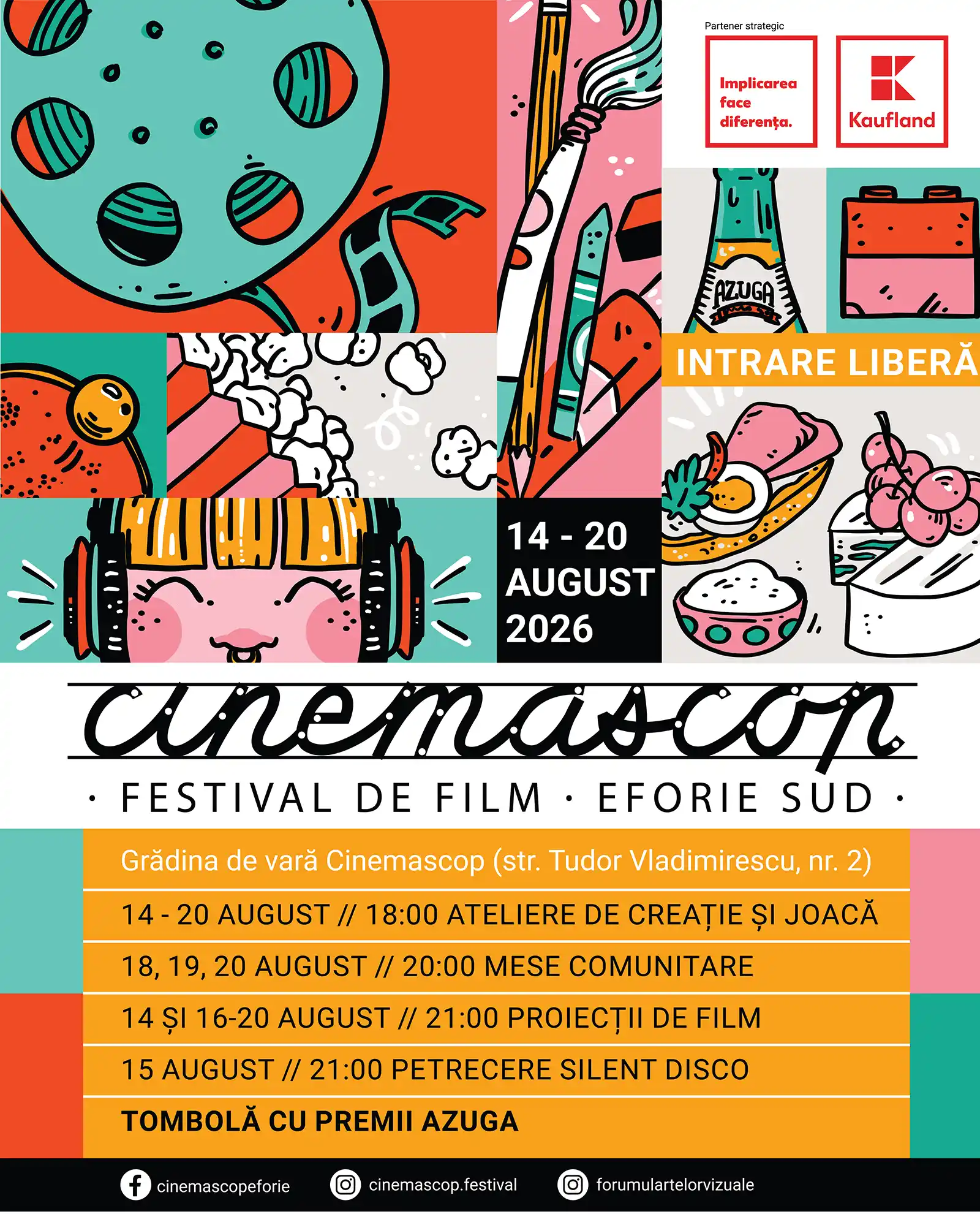 Șapte zile dedicate culturii europene la mijloc de august: Festivalul Cinemascop revine la Eforie Sud