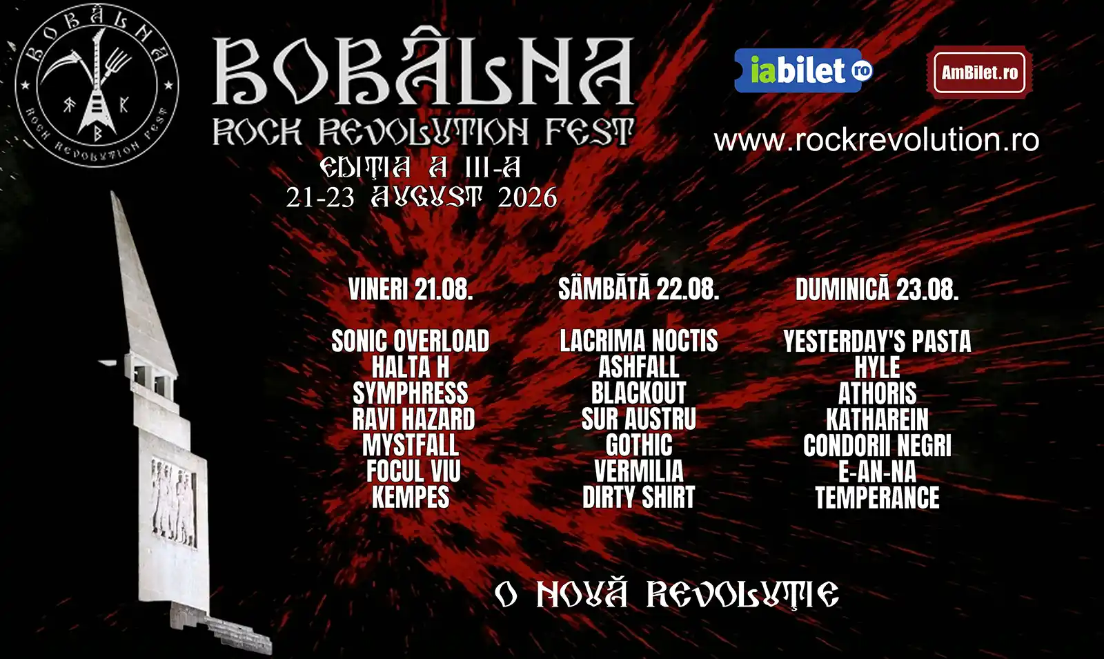 Rock Revolution Fest Bobâlna 2026 intră în linie dreaptă: trei zile de rock, motoare, tradiție și energie pe platoul Răscoalei de la Bobâlna