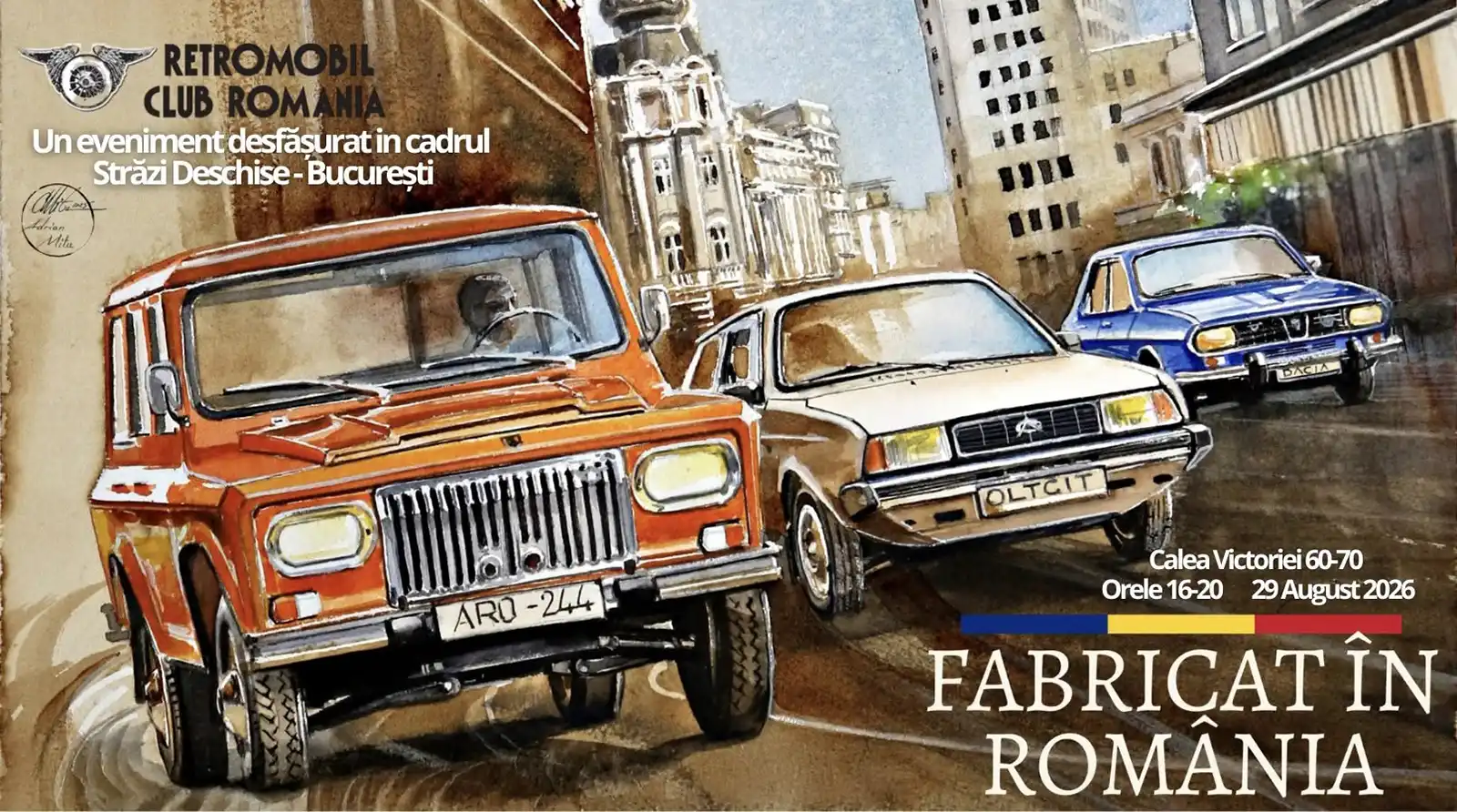 Calea Victoriei, între sport, promenadă și istoria automobilului românesc, la „Străzi Deschise”