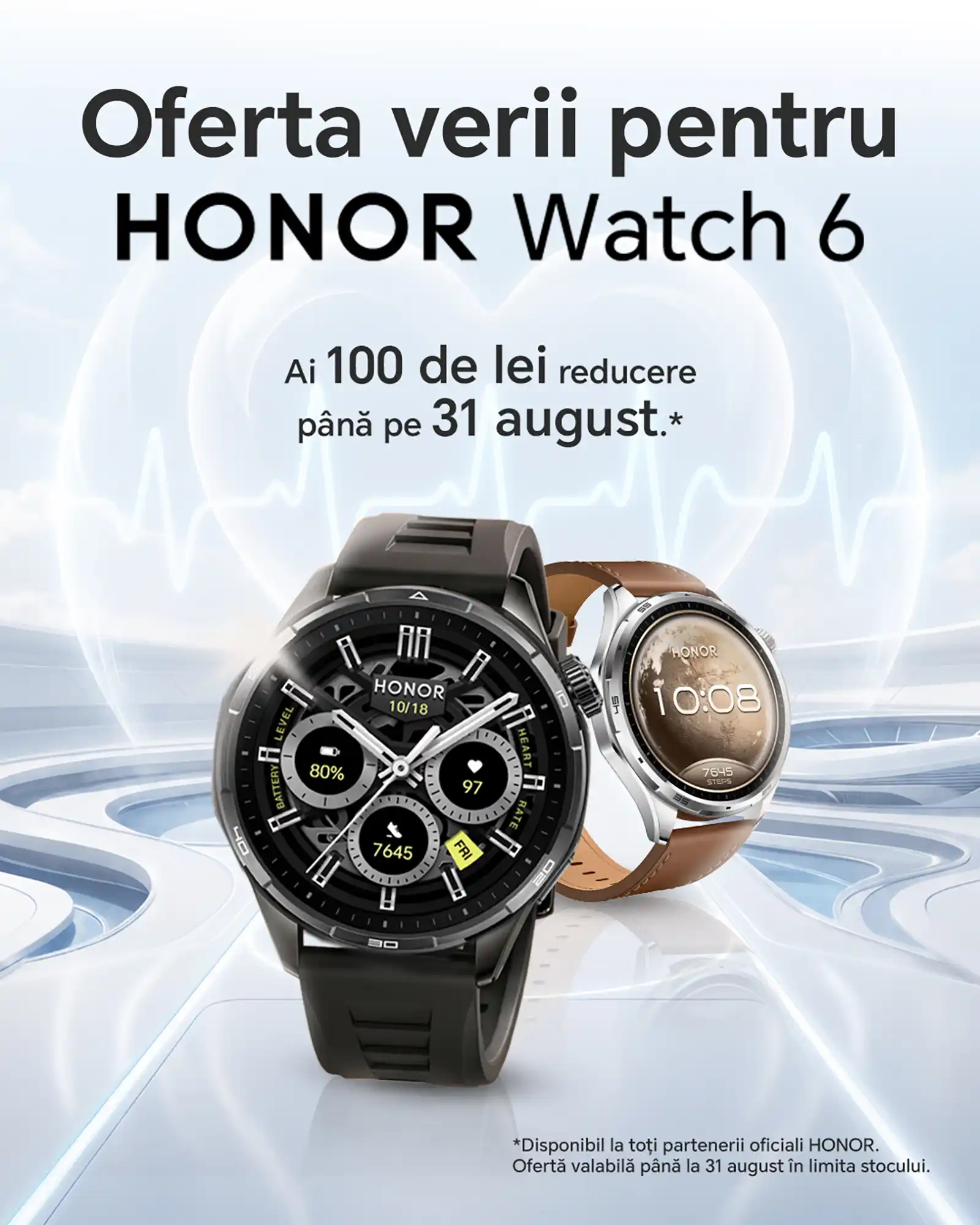 HONOR Watch 6, în ultimele zile de ofertă: 100 de lei reducere și plăți NFC direct de la încheietură