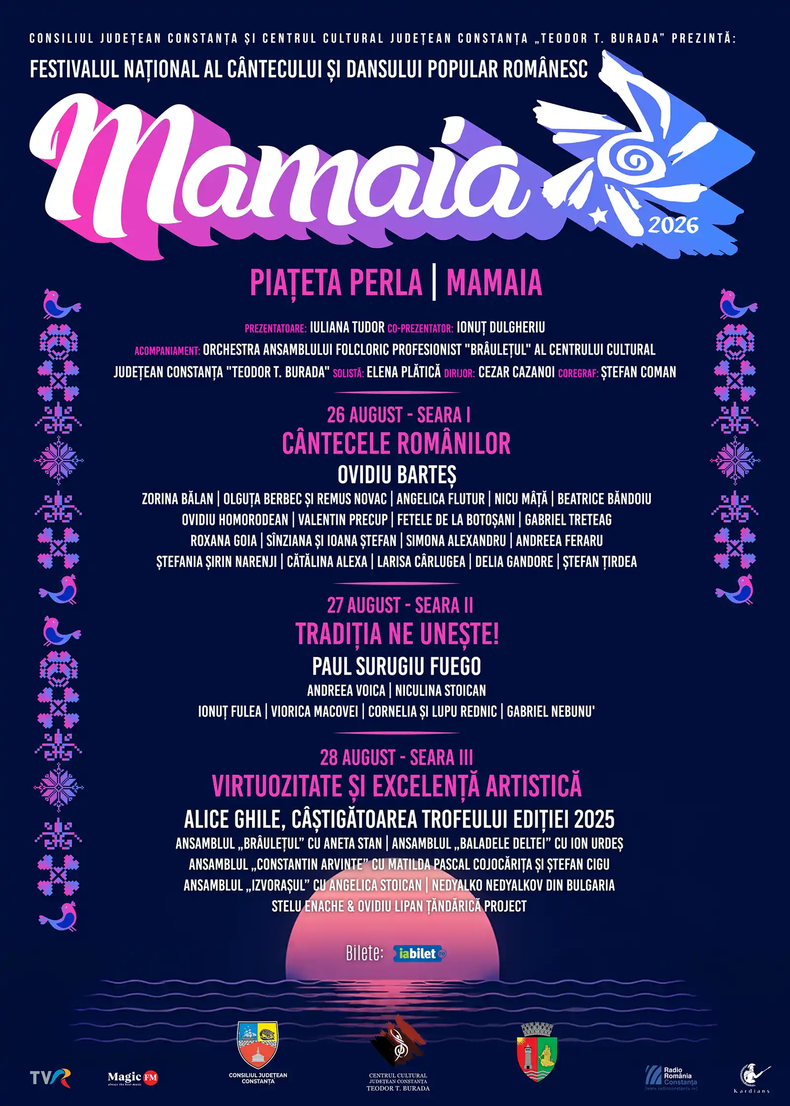 Au fost desemnați participanții la Festivalul Național al Cântecului și Dansului Popular Românesc „Mamaia” 2026