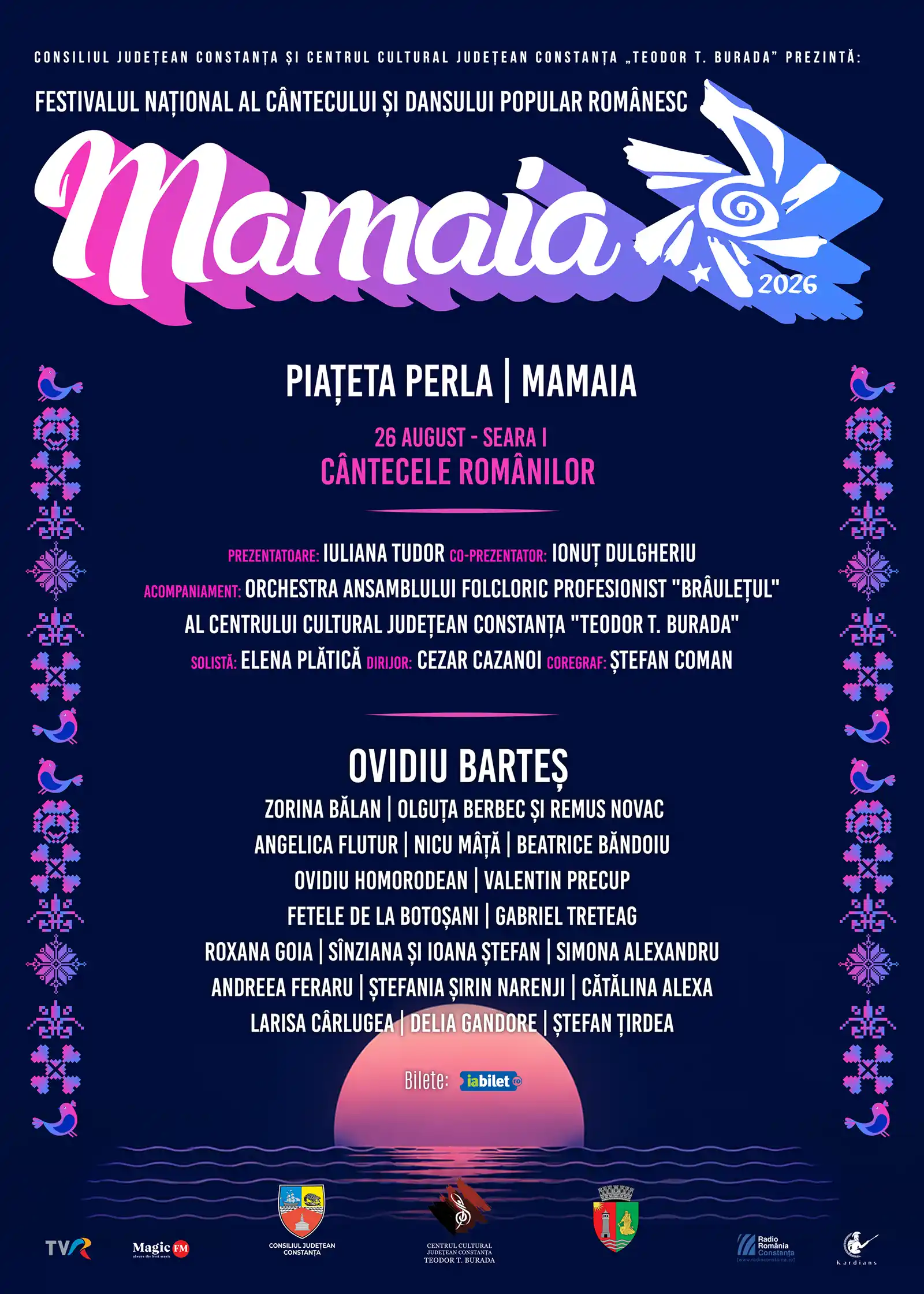 Au fost desemnați participanții la Festivalul Național al Cântecului și Dansului Popular Românesc „Mamaia” 2026