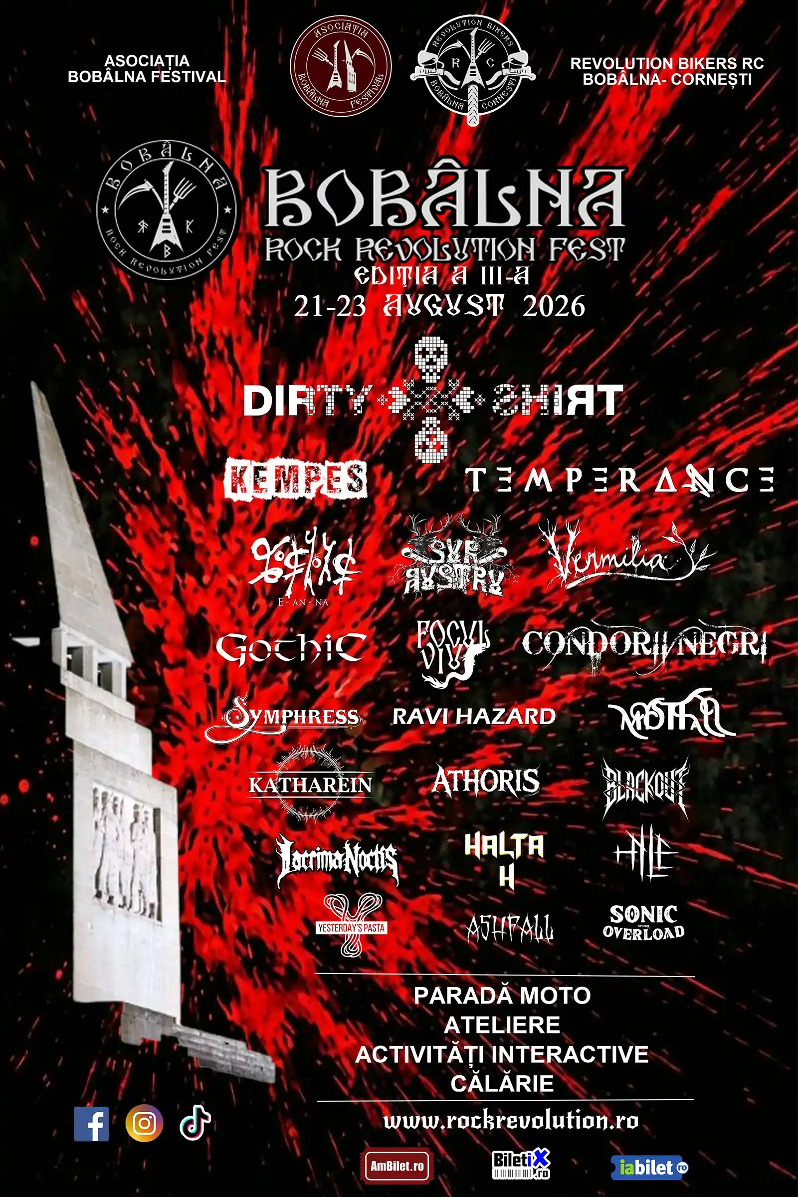 Rock Revolution Fest Bobâlna 2026 intră în linie dreaptă: trei zile de rock, motoare, tradiție și energie pe platoul Răscoalei de la Bobâlna
