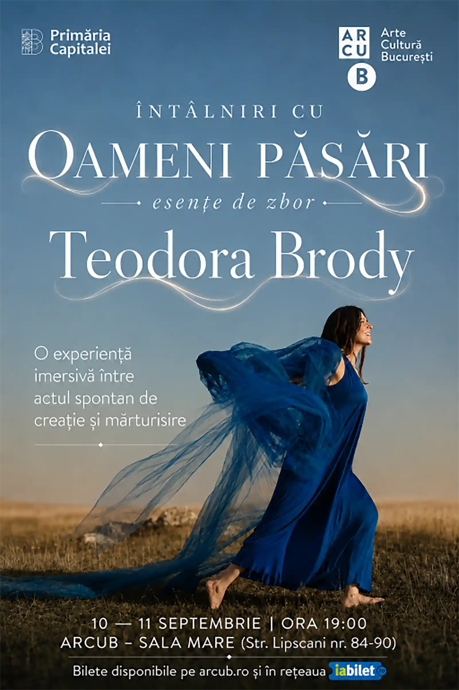 Teodora Brody prezintă la ARCUB „Întâlniri cu Oameni-Păsări – esențe de zbor”