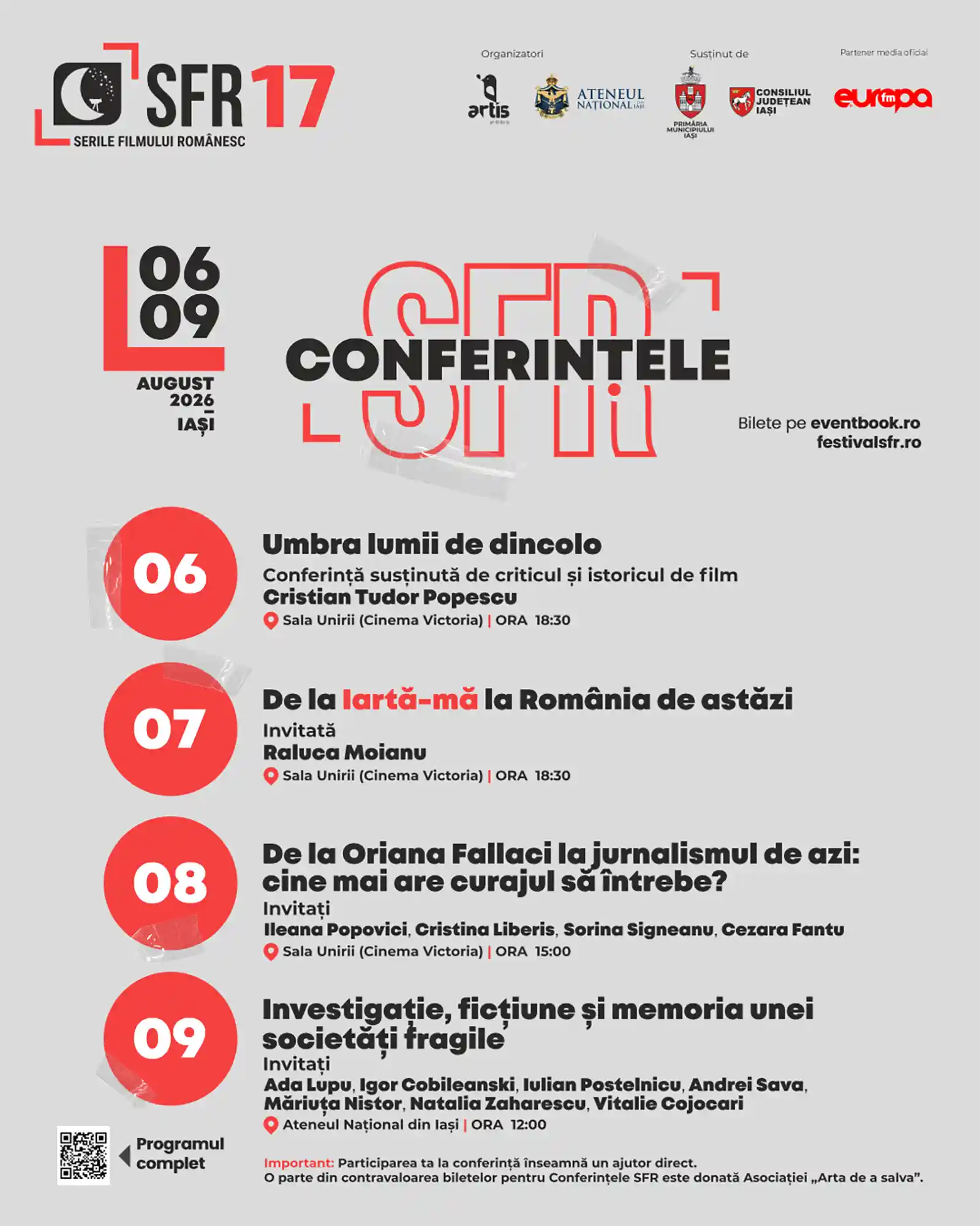 SFR 17 aduce la Iași concerte, teatru, expoziții și întâlniri speciale