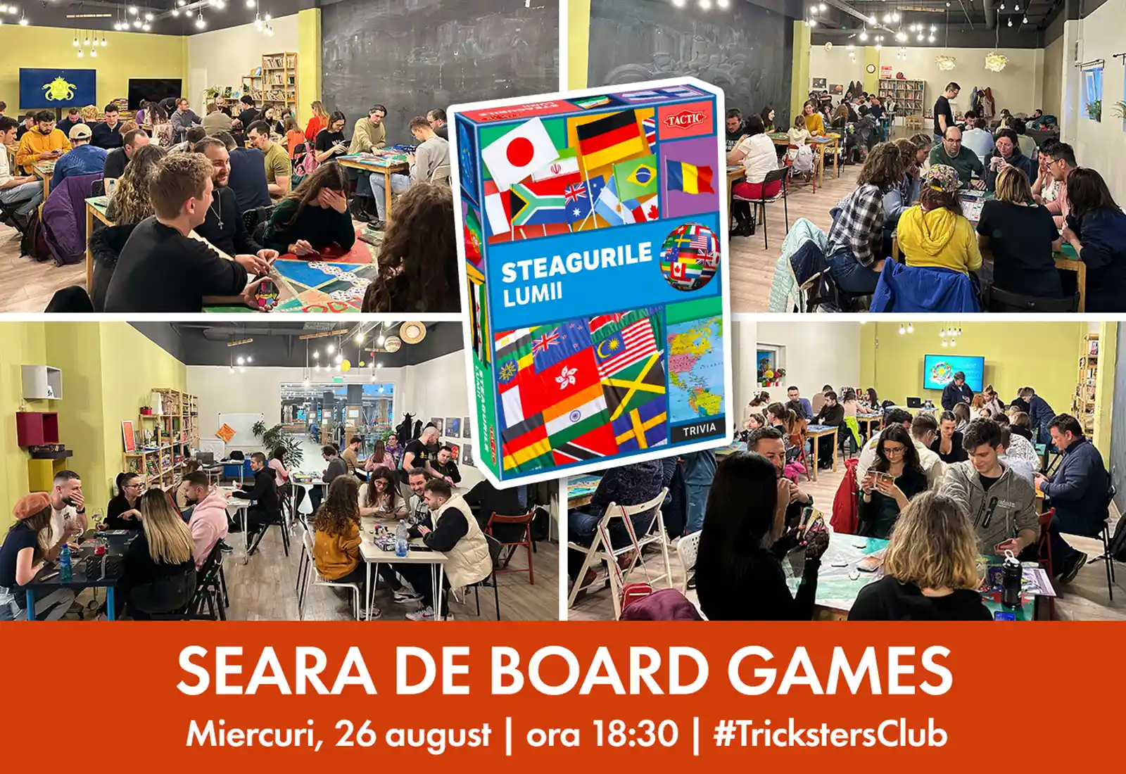 Seara de board games - Steagurile Lumii - joc trivia @ Magnolia Brașov